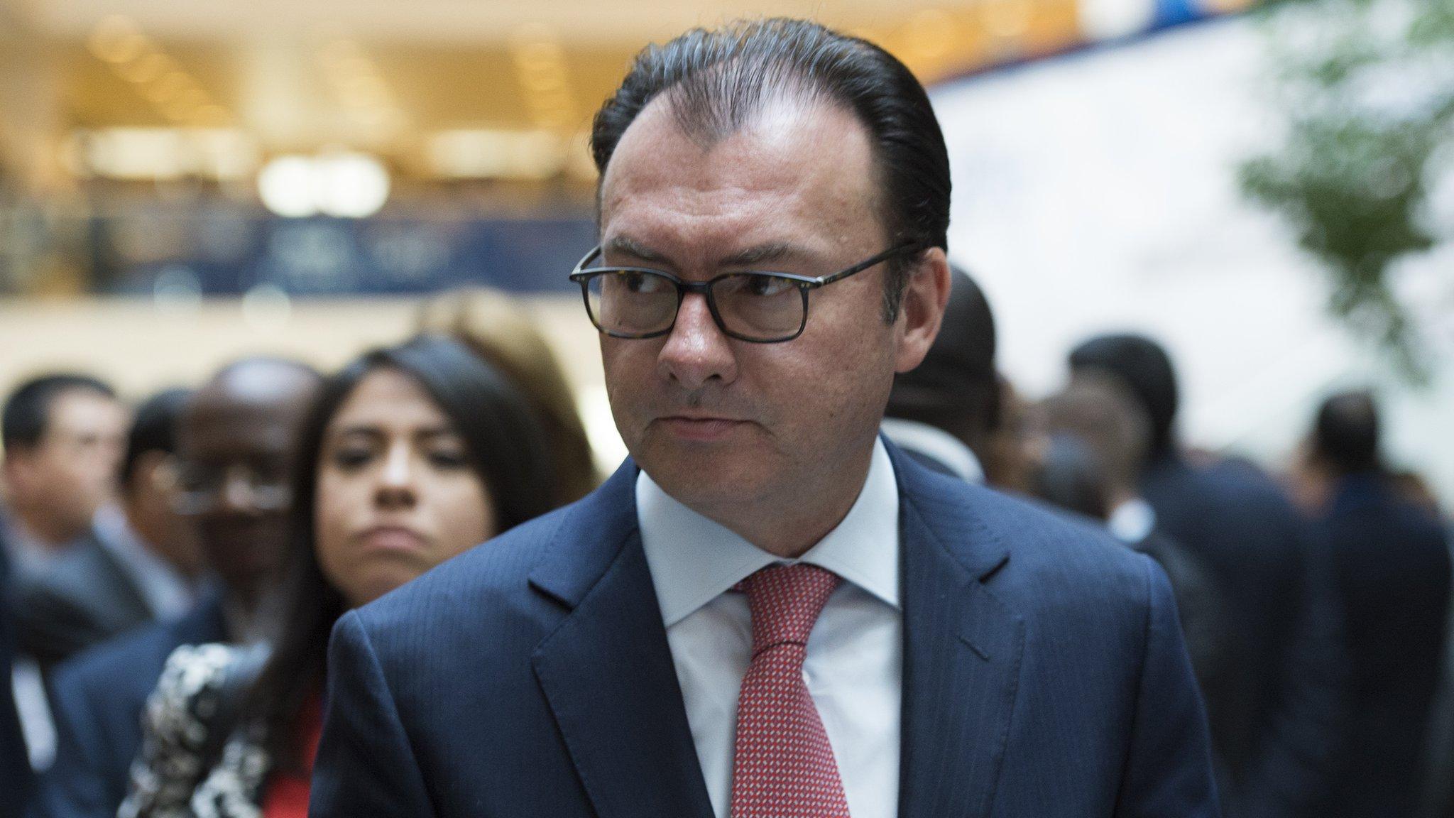 Luis Videgaray photographed during the IMF and World Bank Group 2016 Spring Meetings on April 16, 2016 in Washington.