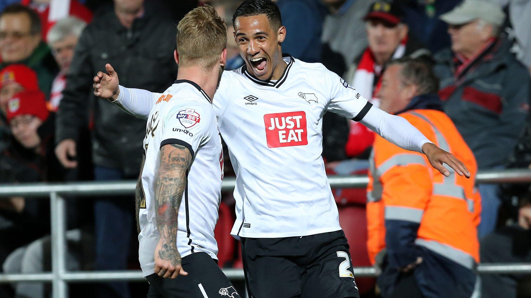 Tom Ince celebrates