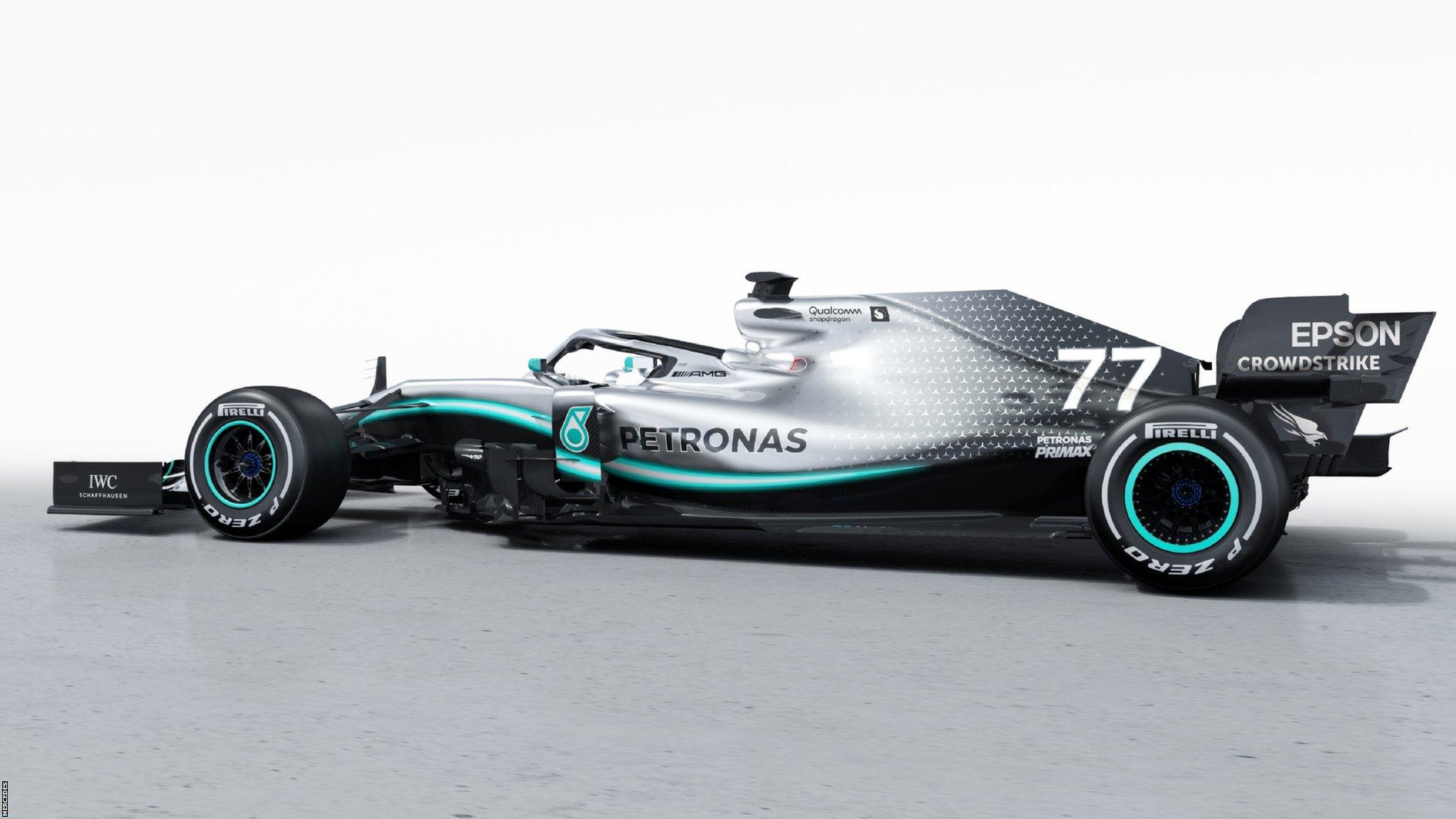 The Mercedes-AMG F1 W10 EQ Power+ car