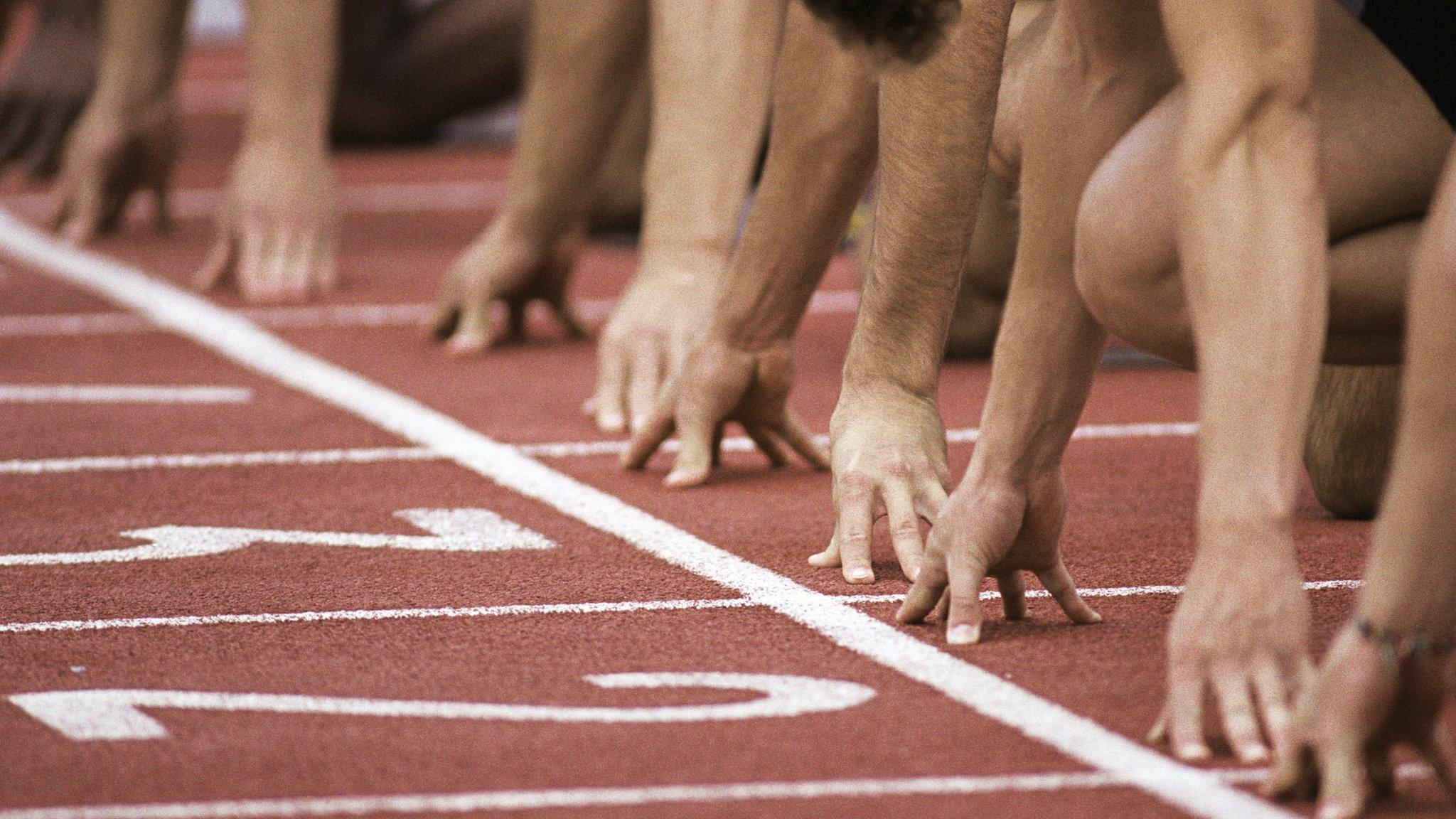 Generic shot of athletes at a start line