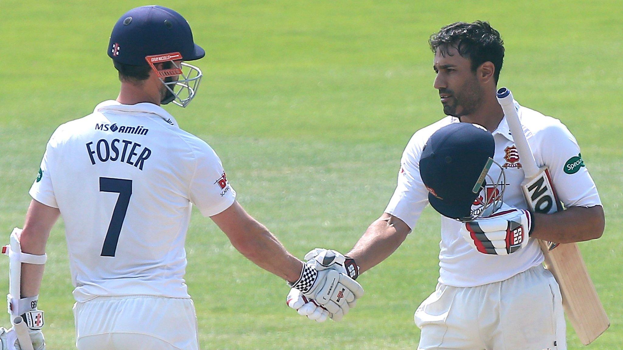 James Foster (left), with 23, and Ravi Bopara (27) now have 50 first-class centuries between them