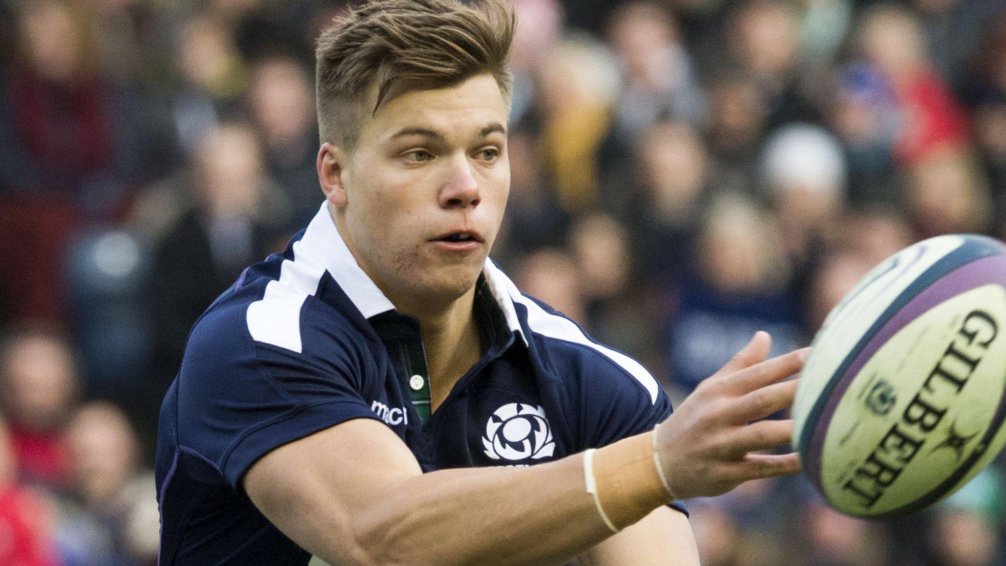 Huw Jones in action for Scotland