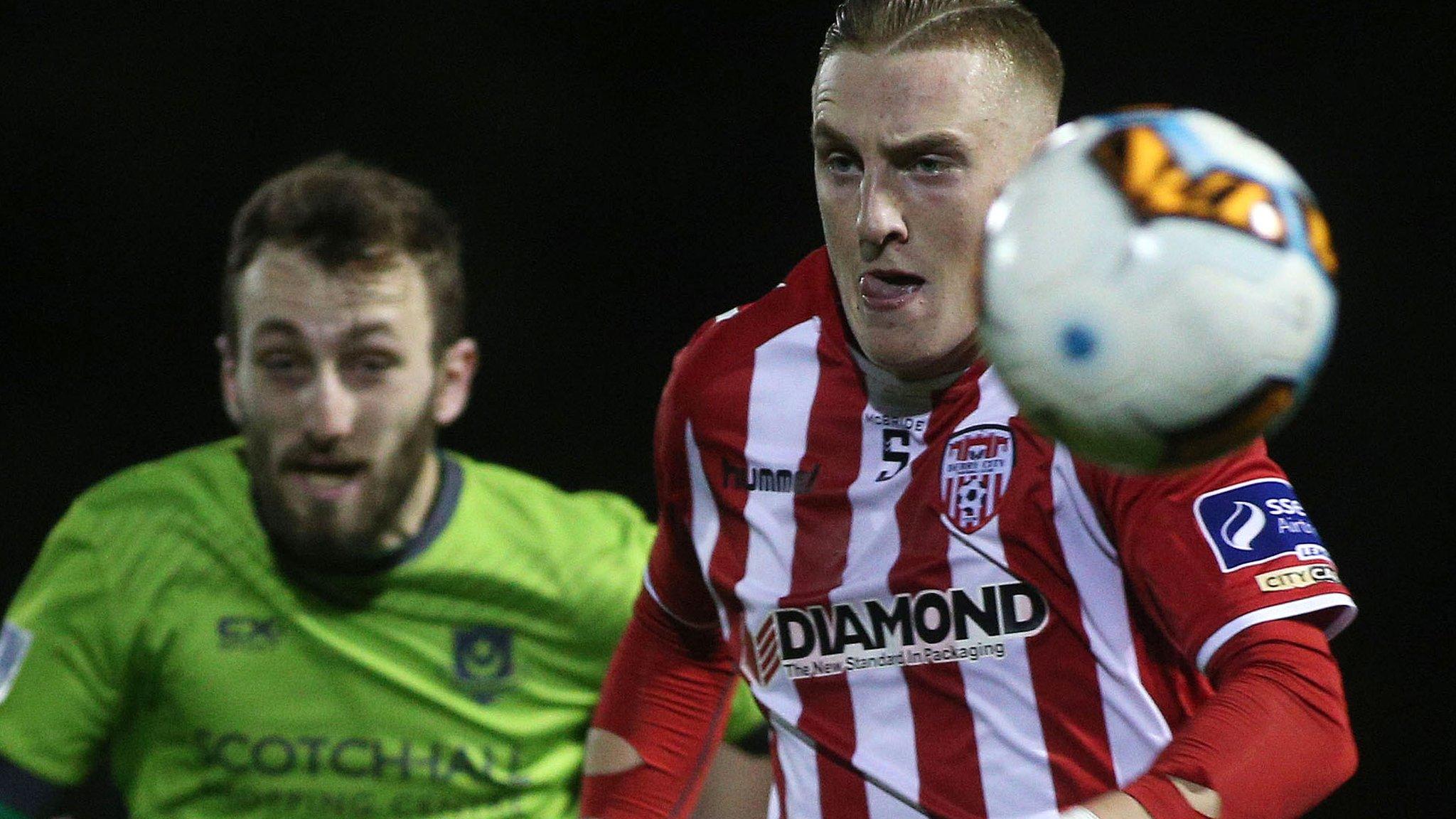 Derry striker Ronan Curtis in action against Drogheda