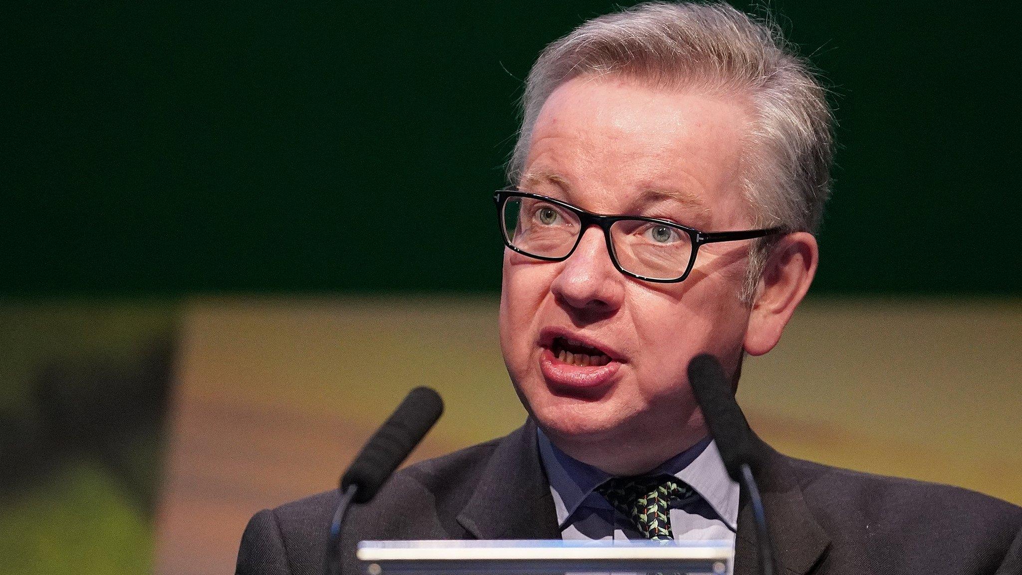 Michael Gove addressing NFU conference, 2018