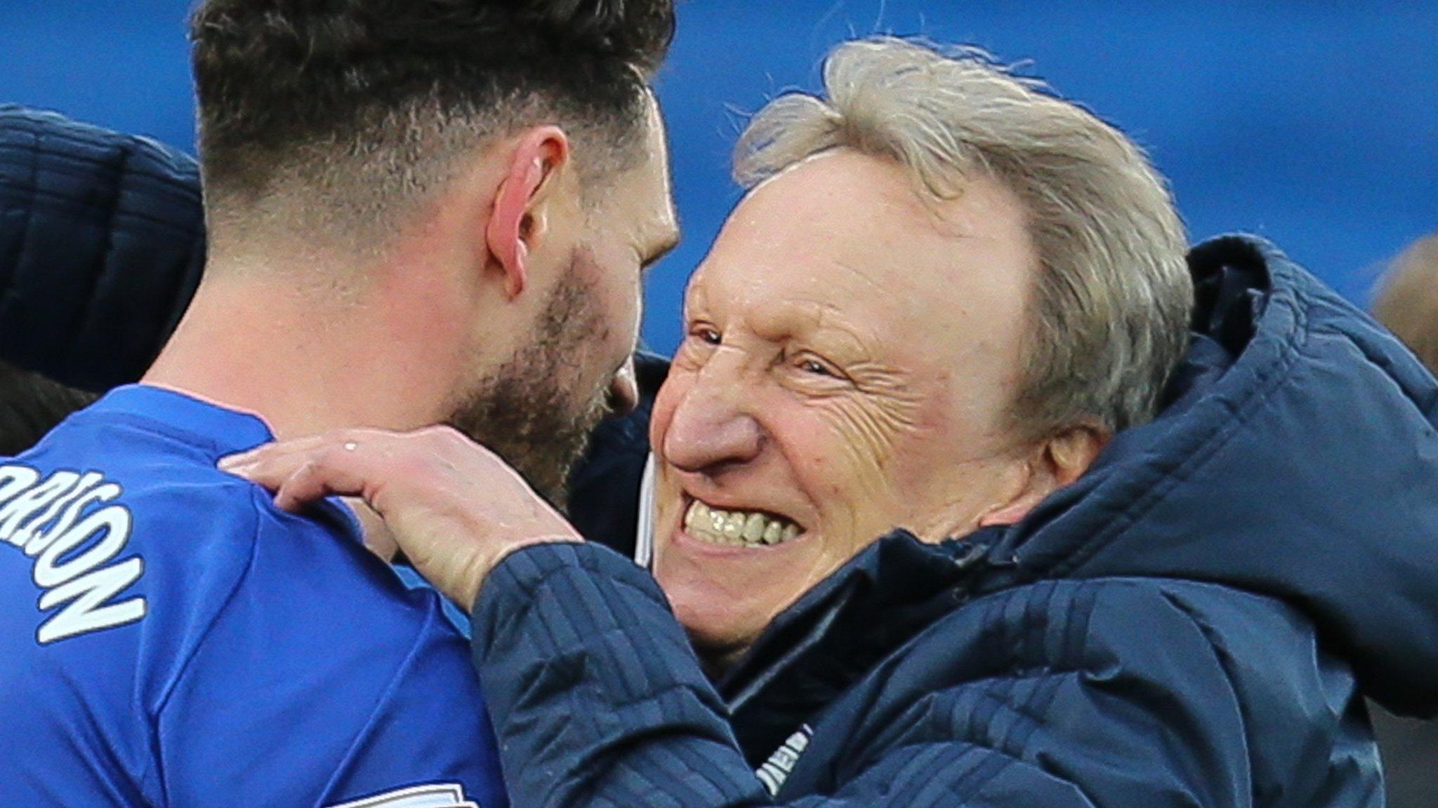 Sean Morrison (left) with Neil Warnock