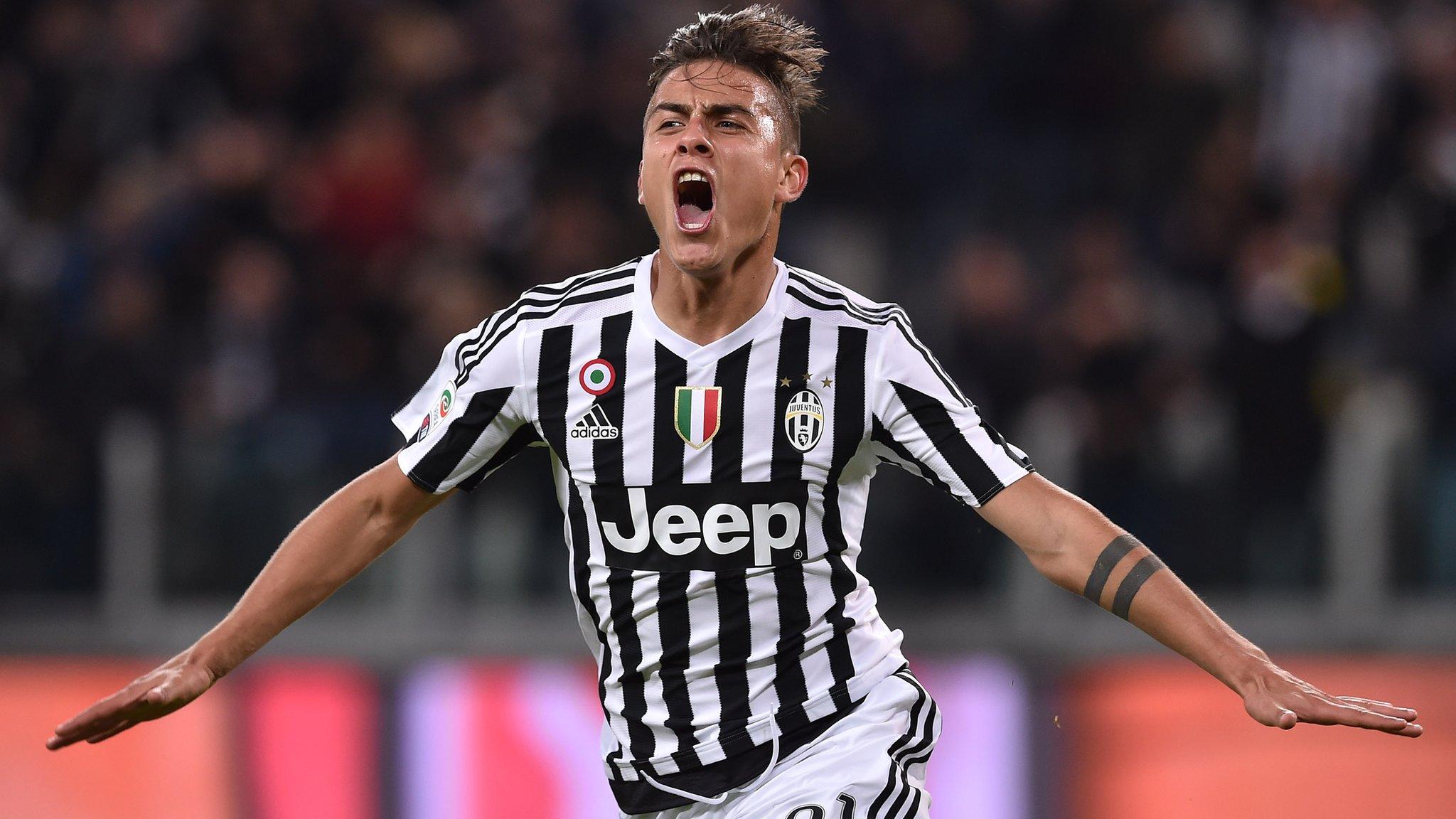 Dybala celebrates for Juventus