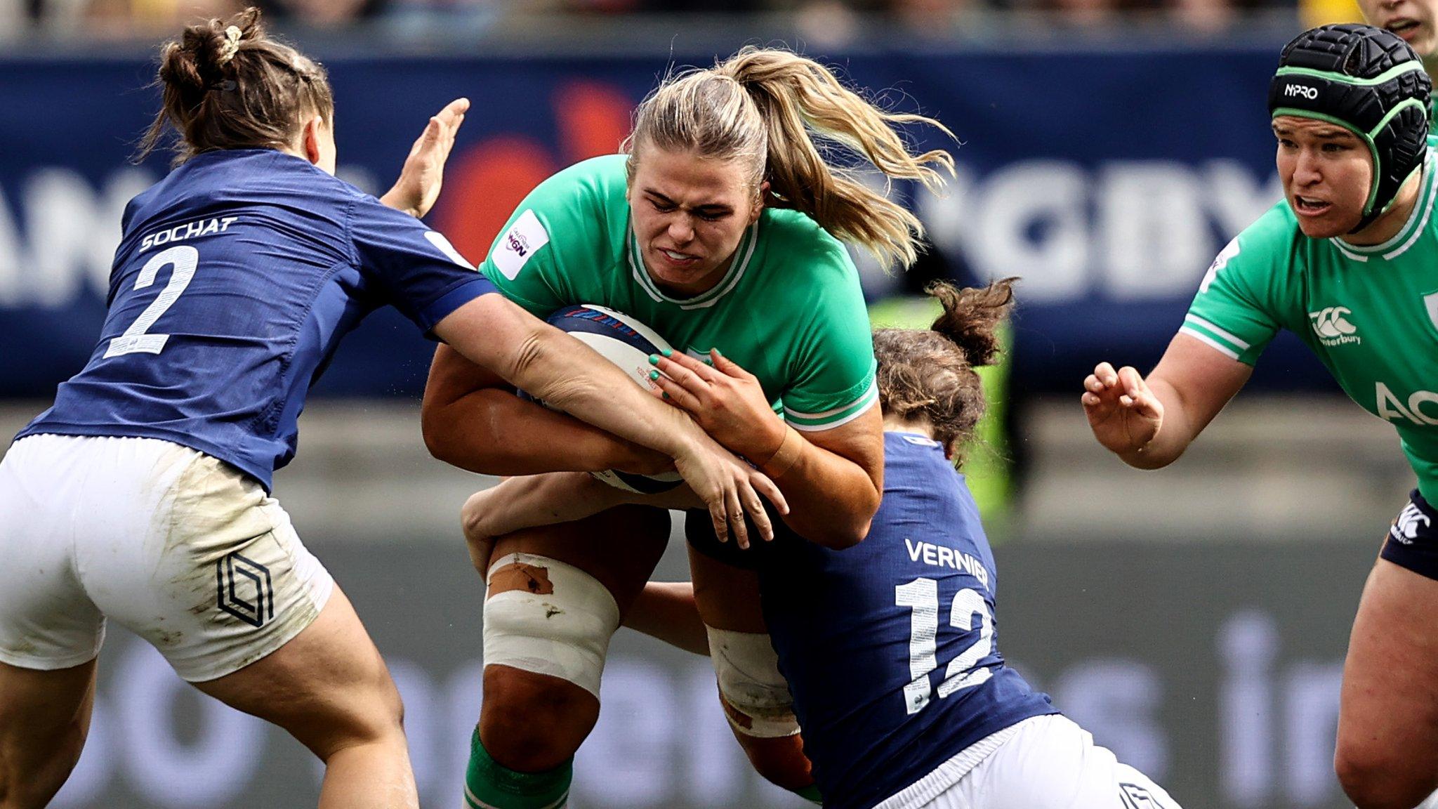 Christy Haney and Dorothy Wall try to put Ireland on the front foot