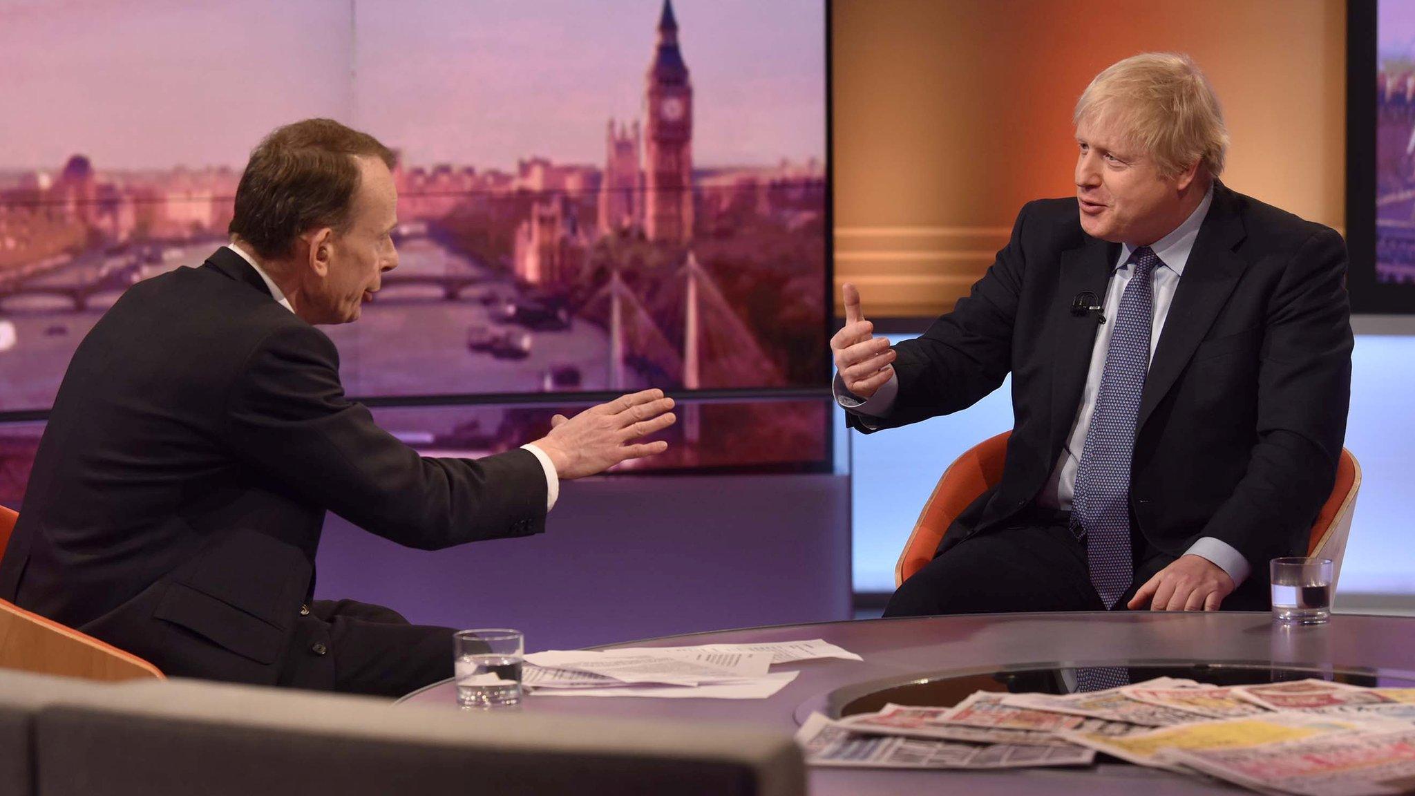 Andrew Marr and Boris Johnson