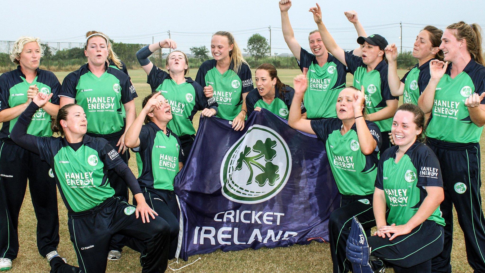 Ireland celebrate winning the Women's World T20 Qualifier tournament in Bangkok last year