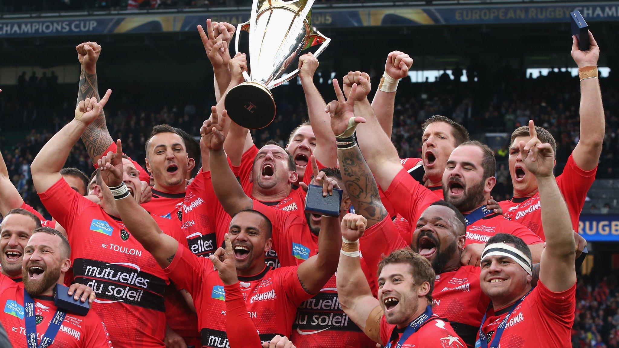 Toulon celebrate their European Rugby Challenge Cup victory