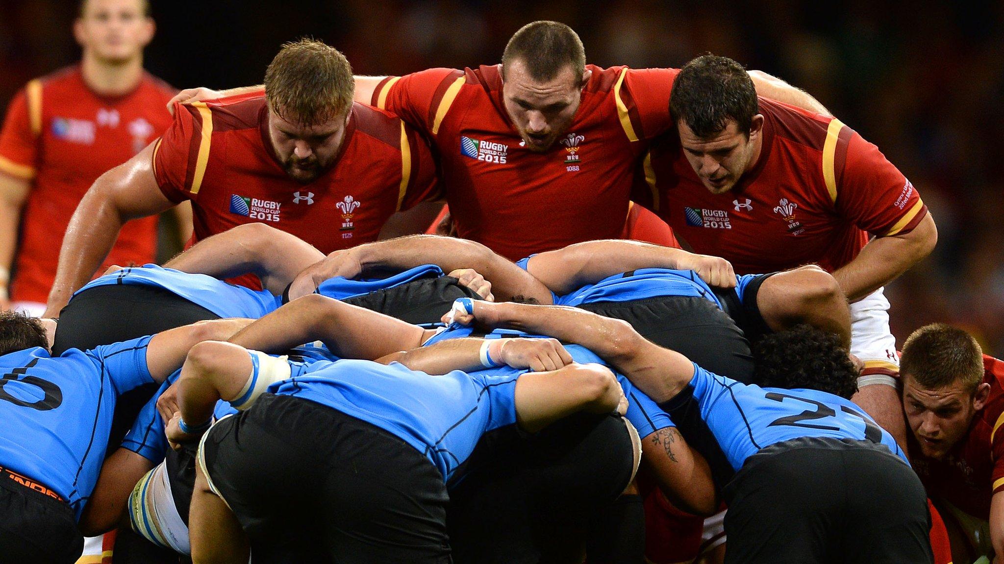 Wales pack down against Uruguay in Cardiff