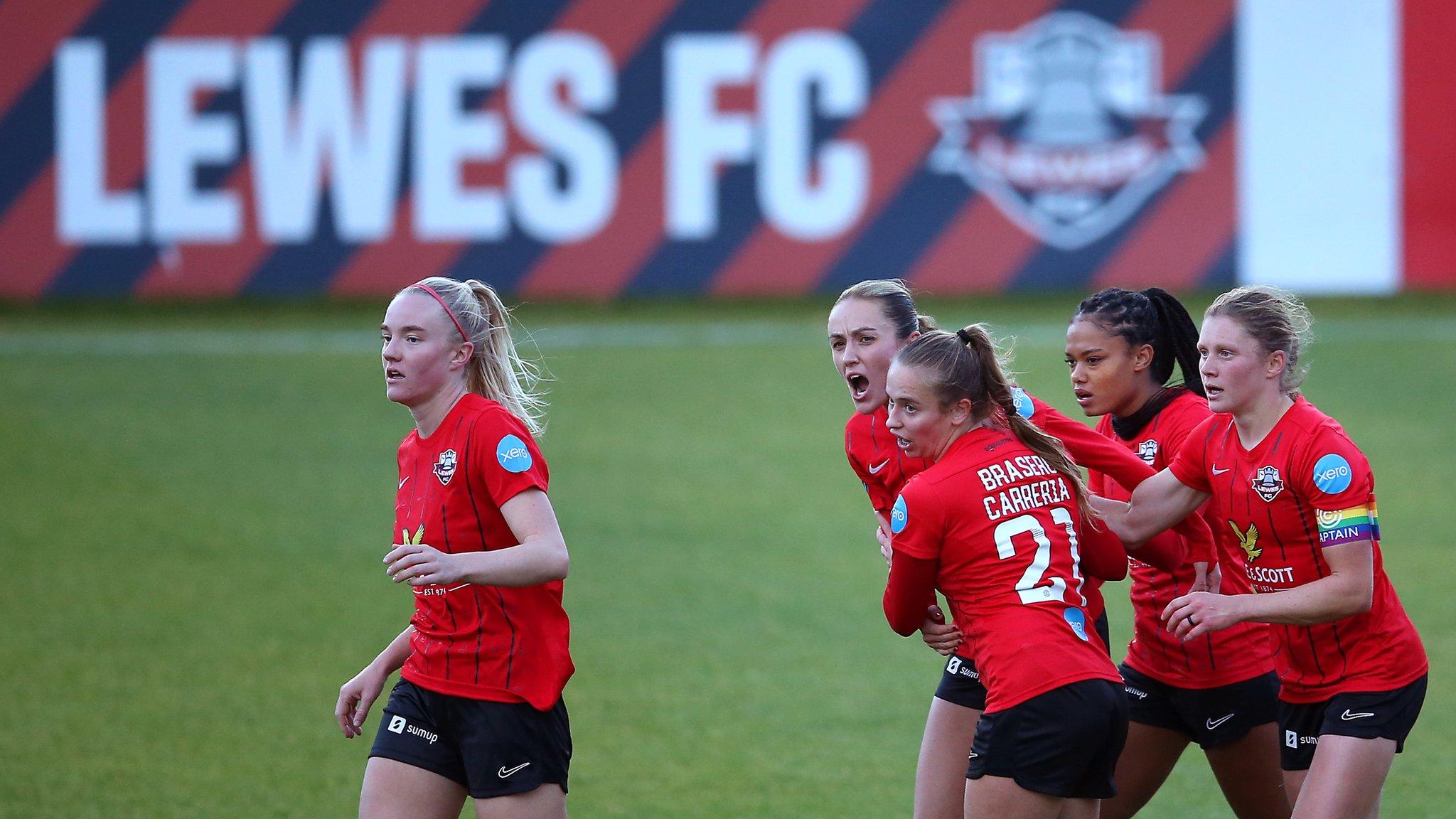 Lewes players celebrate