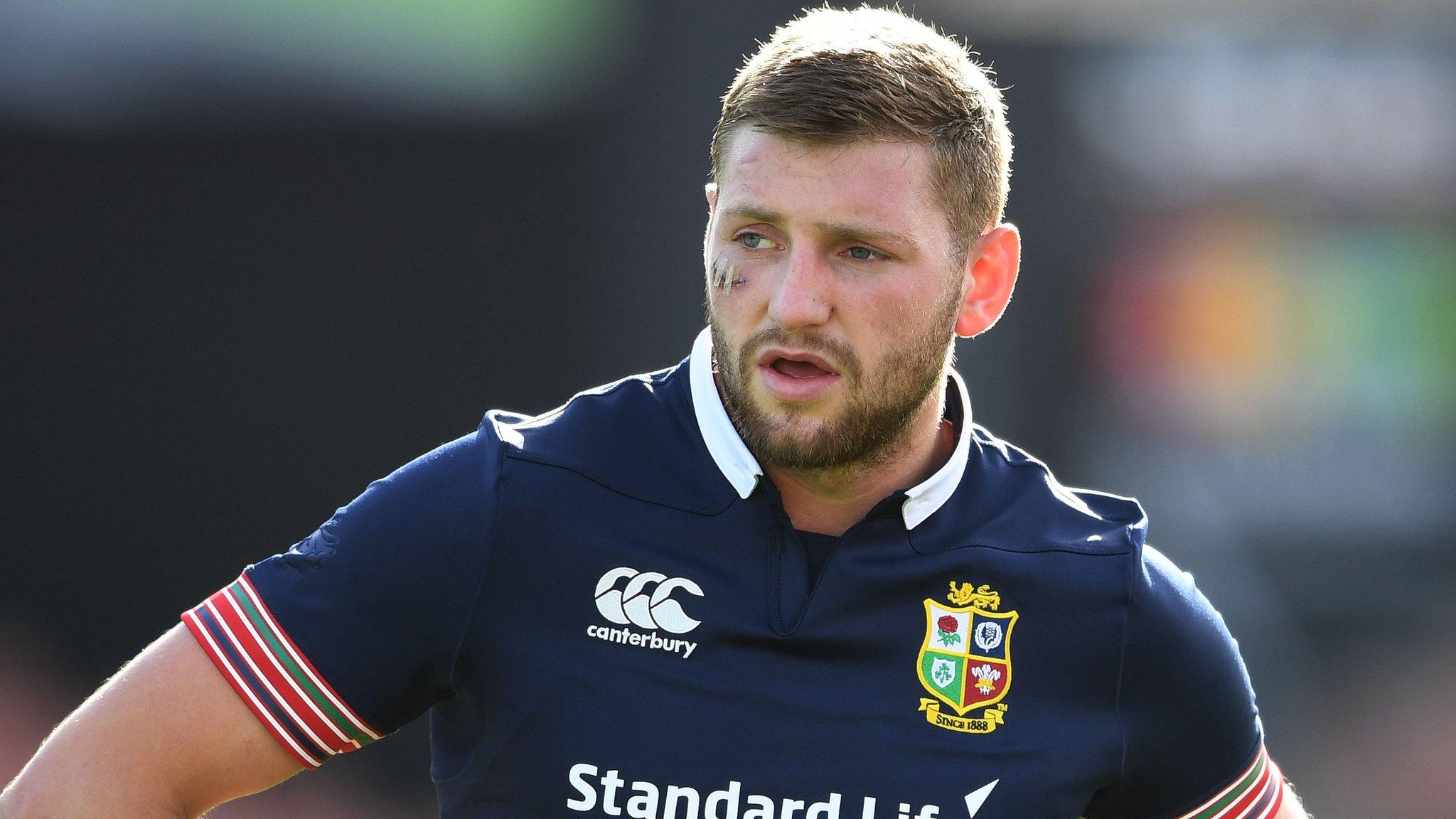 Scotland fly-half Finn Russell in training with the Lions