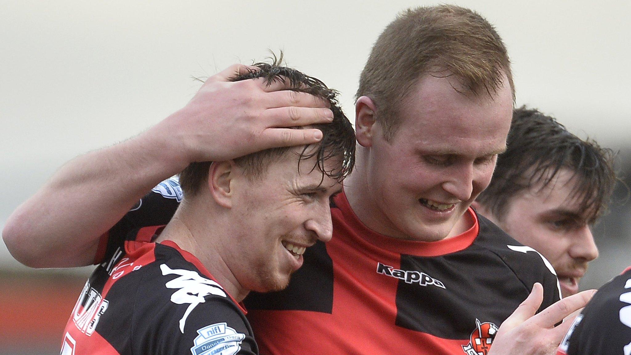 Billy Joe Burns and Jordan Owens were both on target for Crusaders against Carrick Rangers