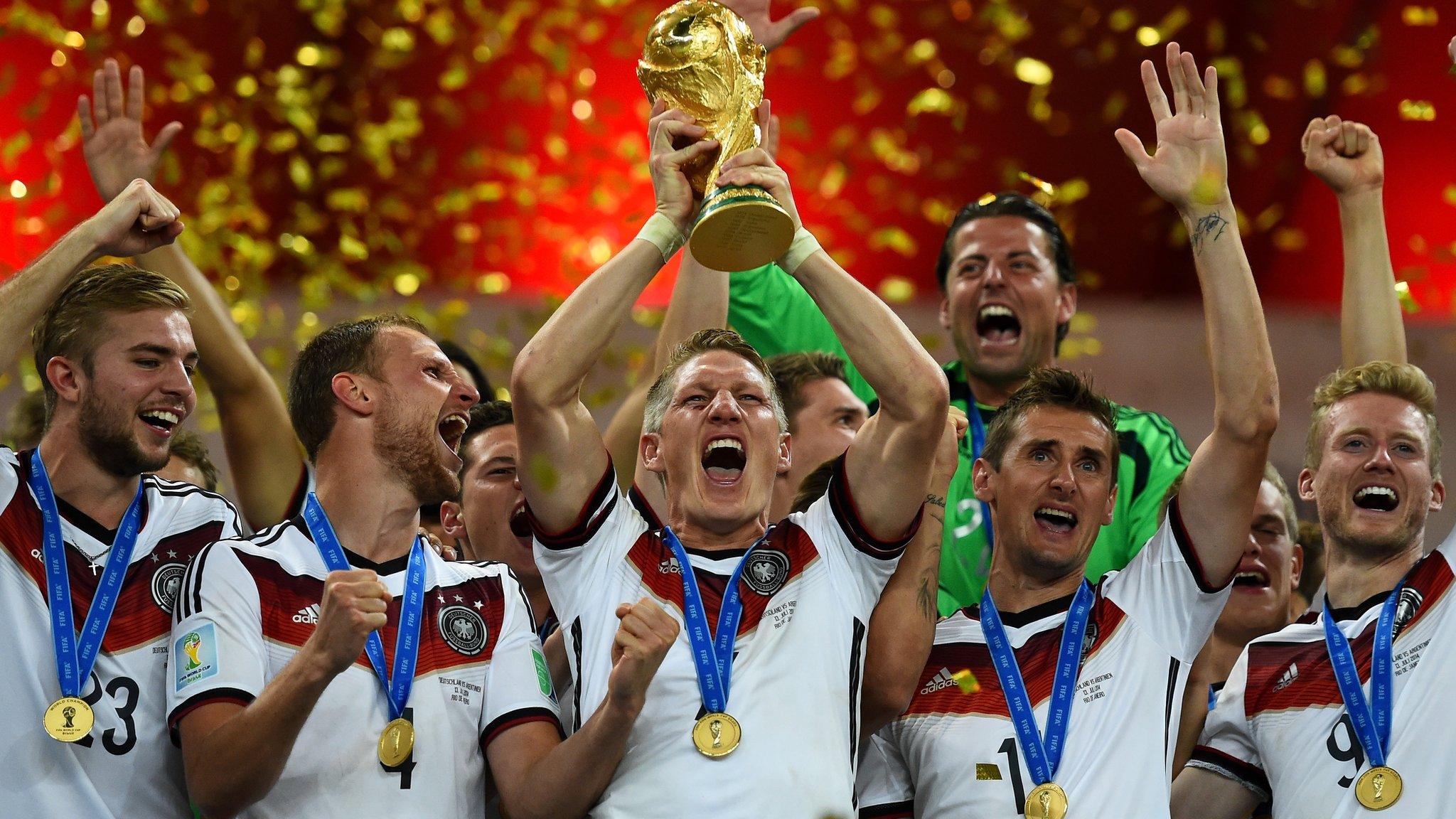 Germany celebrate winning the 2014 World Cup