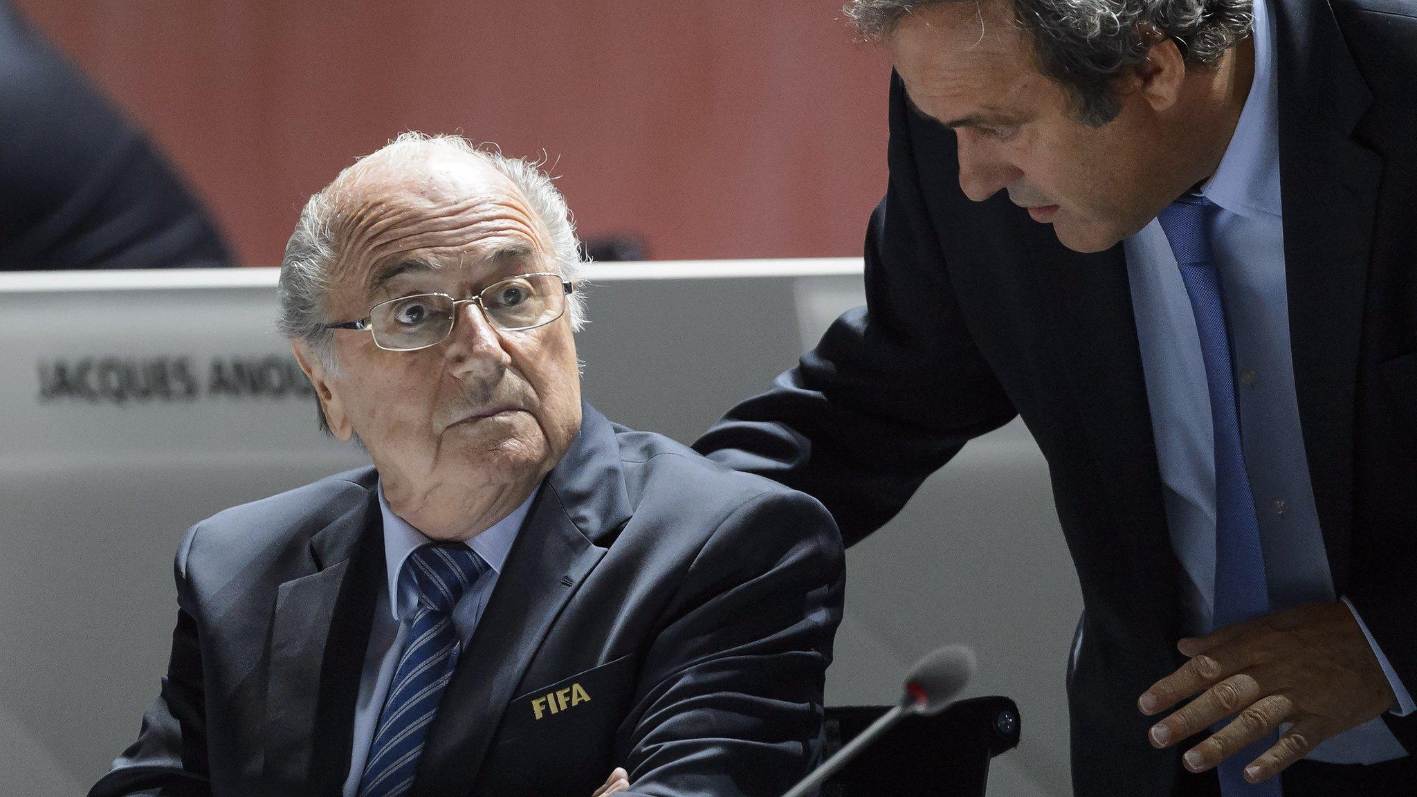 Fifa president Sepp Blatter (left) and vice-president Michel Platini