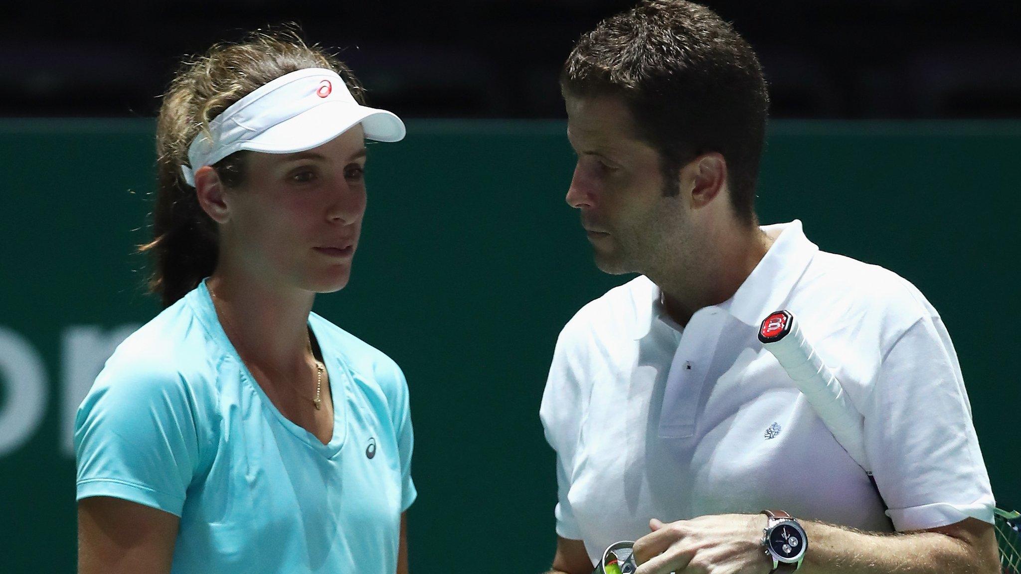 Johanna Konta (left) and Esteban Carril