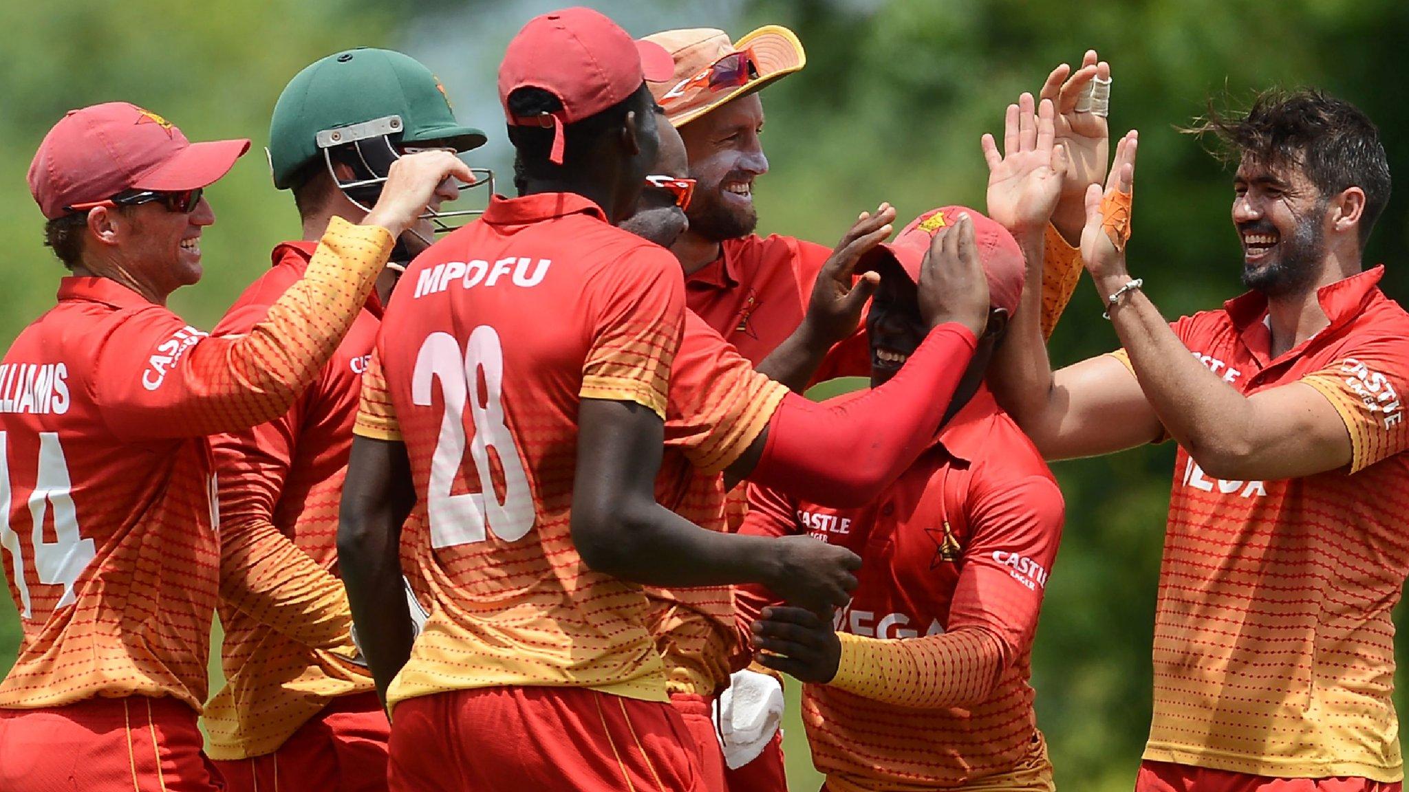 Zimbabwe celebrate beating Sri Lanka