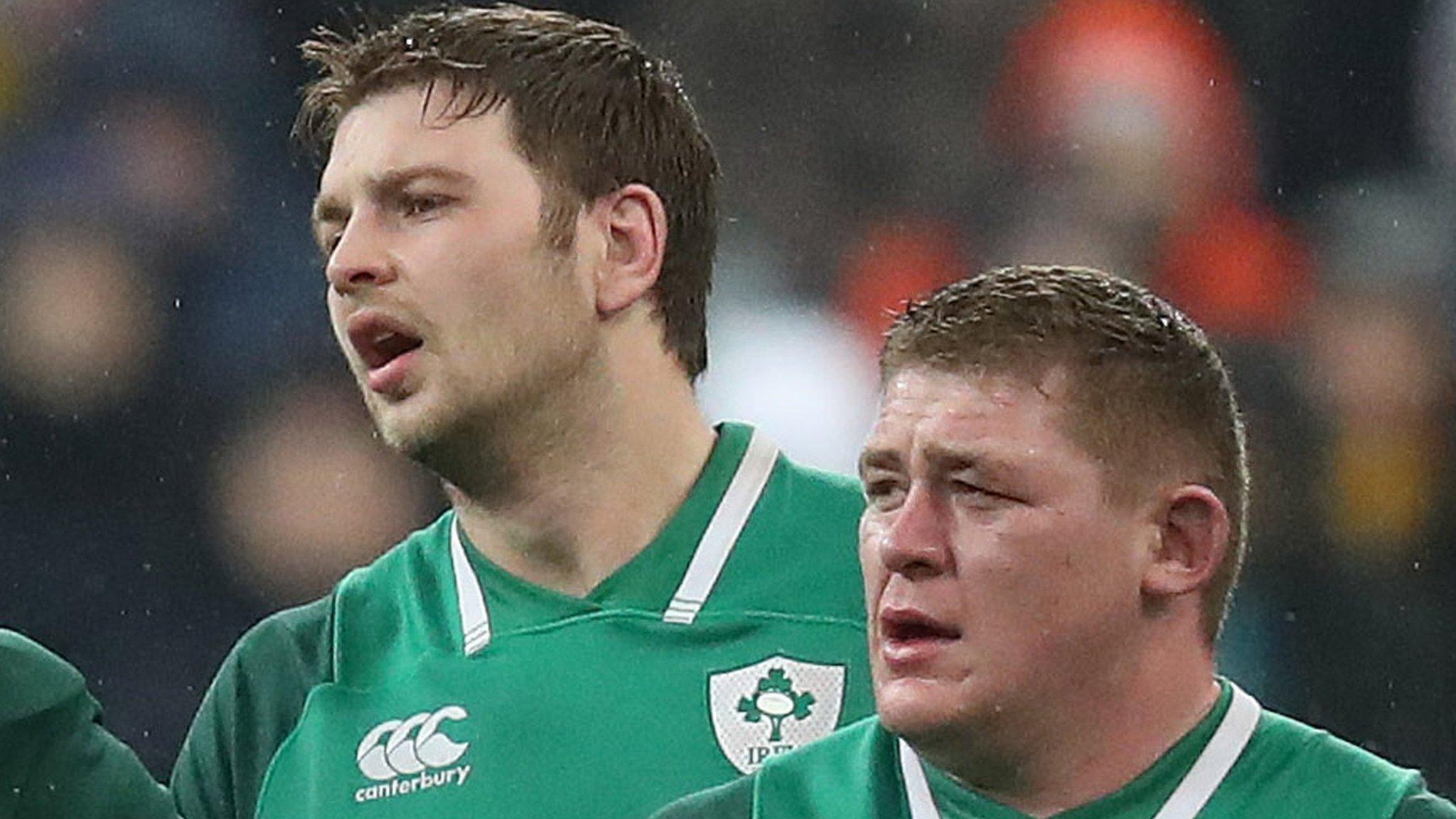 Tadgh Furlong (right) came off early in Ireland's win over Italy while Iain Henderson has also being nursing an injury