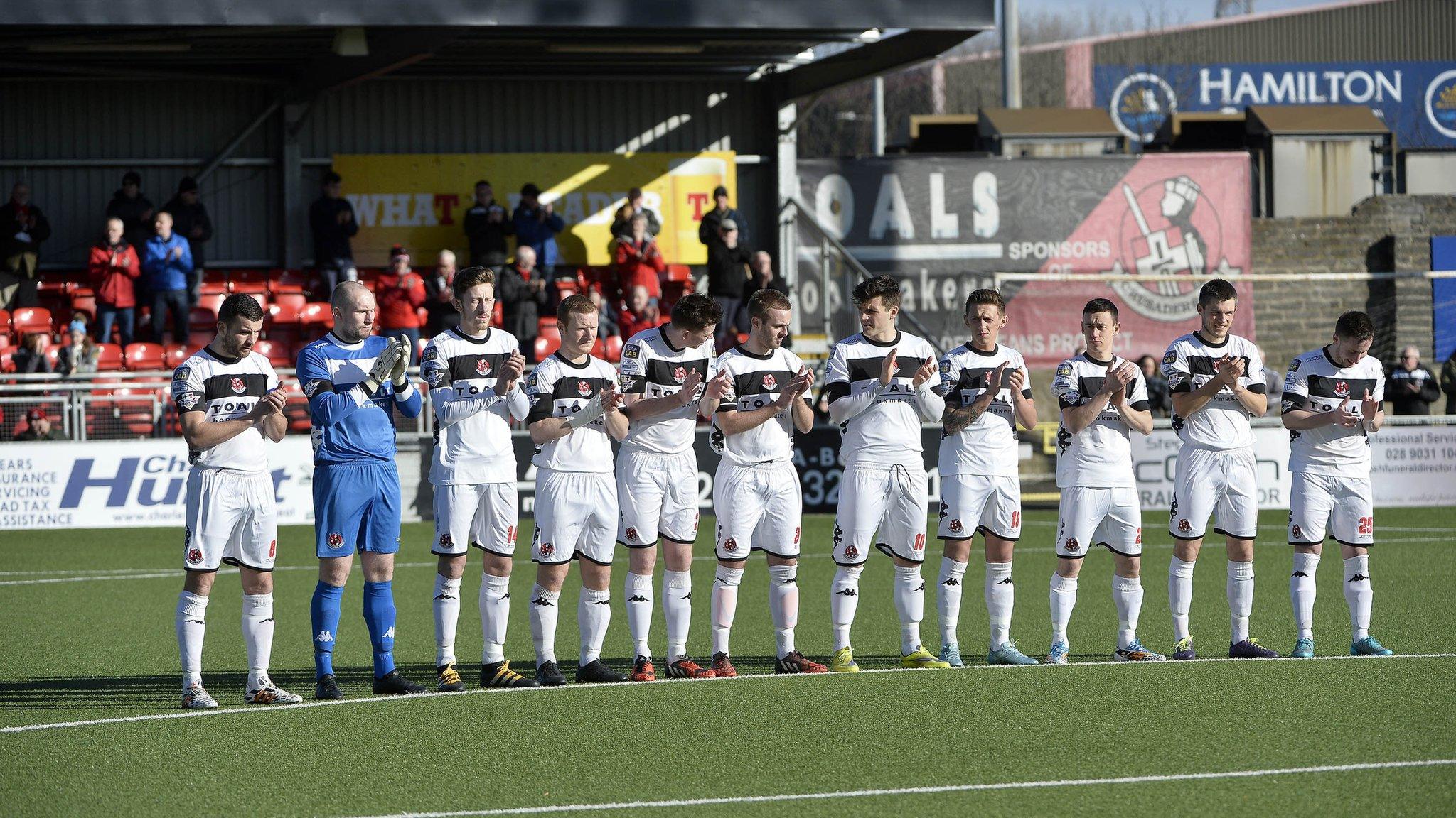 Crusaders line out at their Seaview home in north Belfast