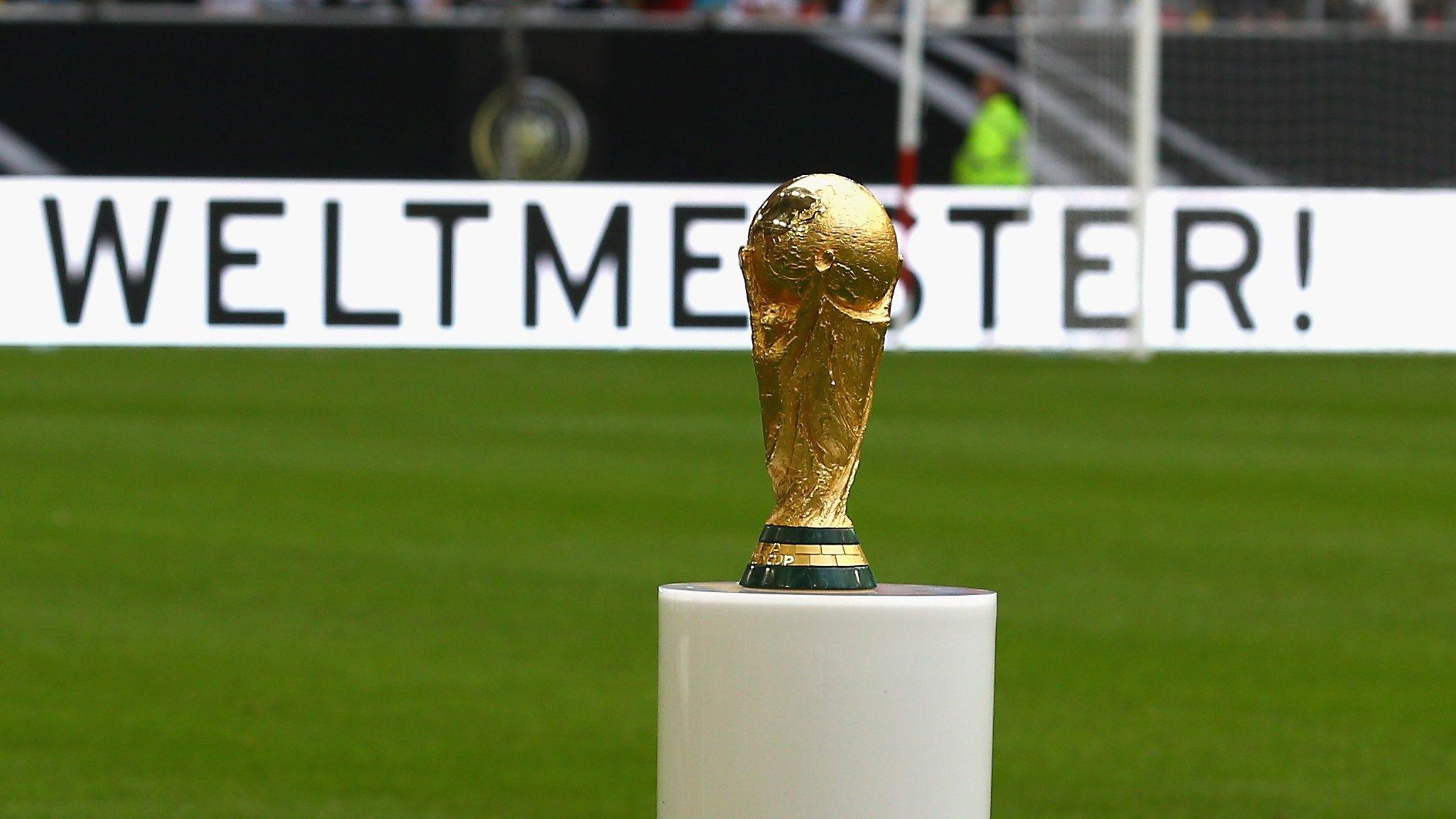 The World Cup trophy