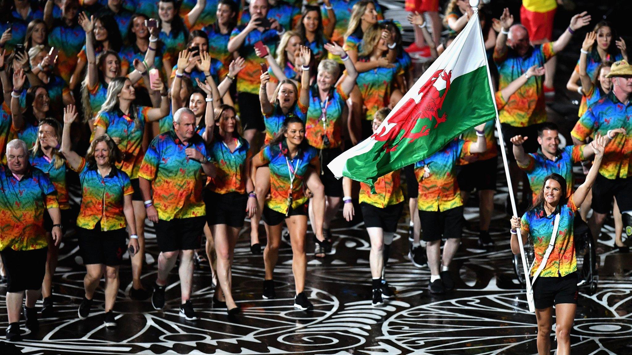 Wales' team at the 2018 Commonwealth Games