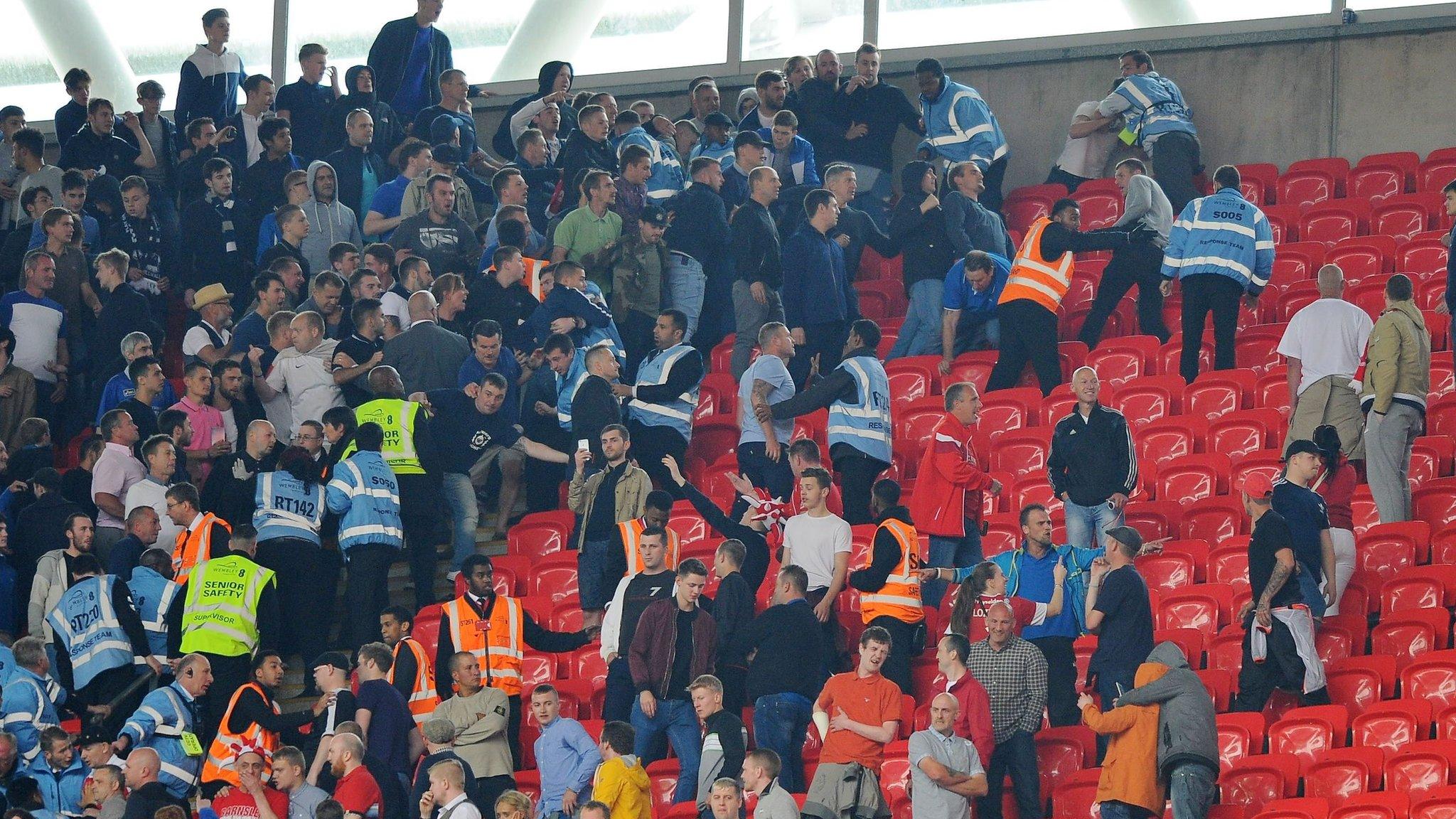 Crowd trouble at Wembley