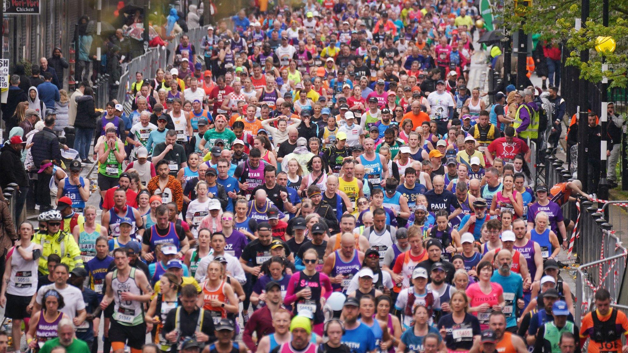 runners during the London Marathon in 2023