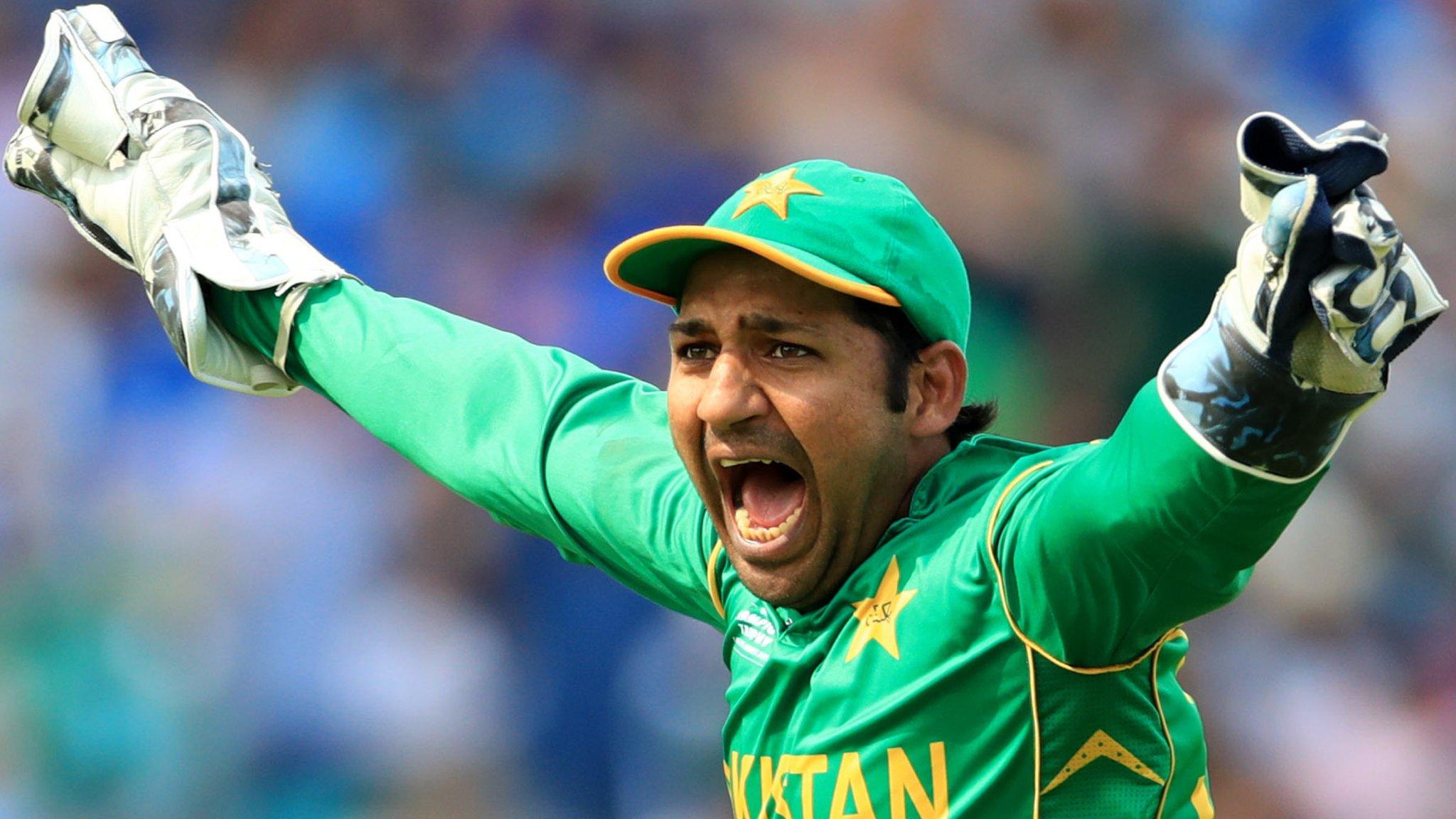 Pakistan captain Sarfraz Ahmed celebrates