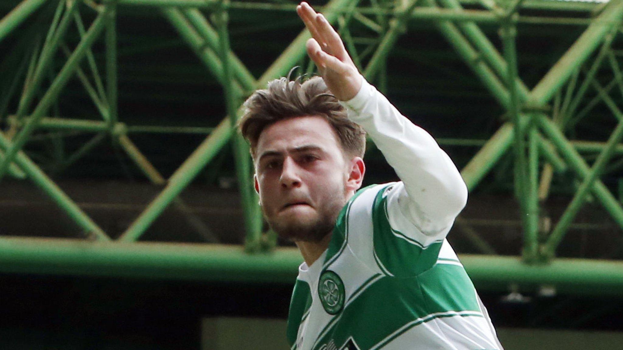 Celtic's Patrick Roberts celebrates