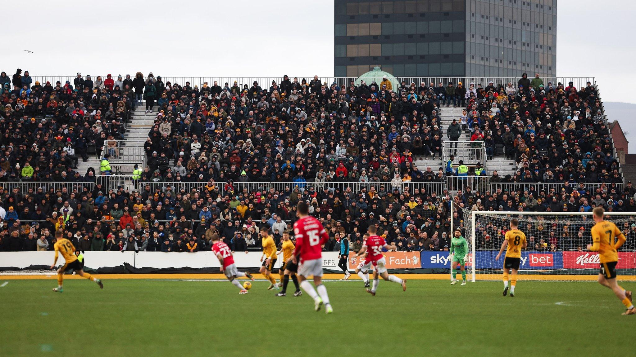 A general view of Newport County's Rodney Parade