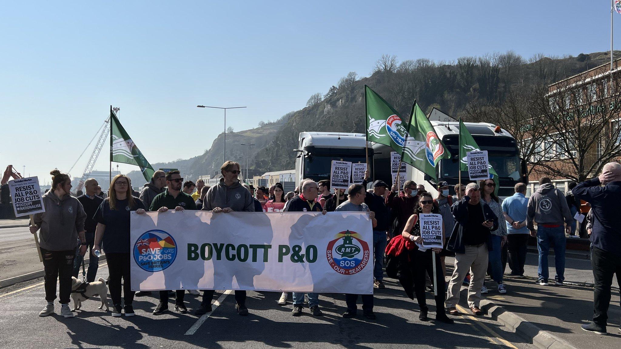 P&O protest in dover