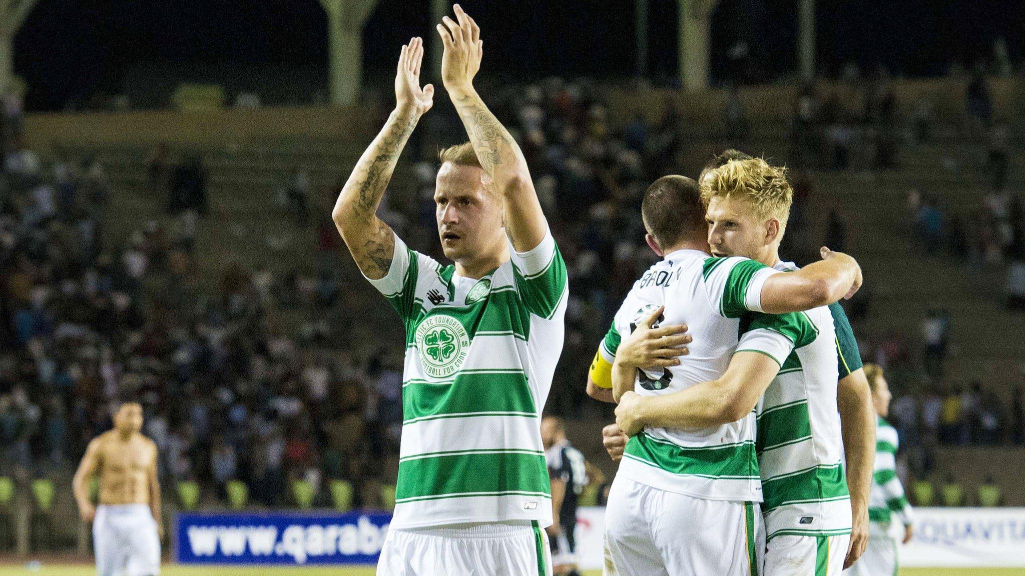 Celtic players celebrating