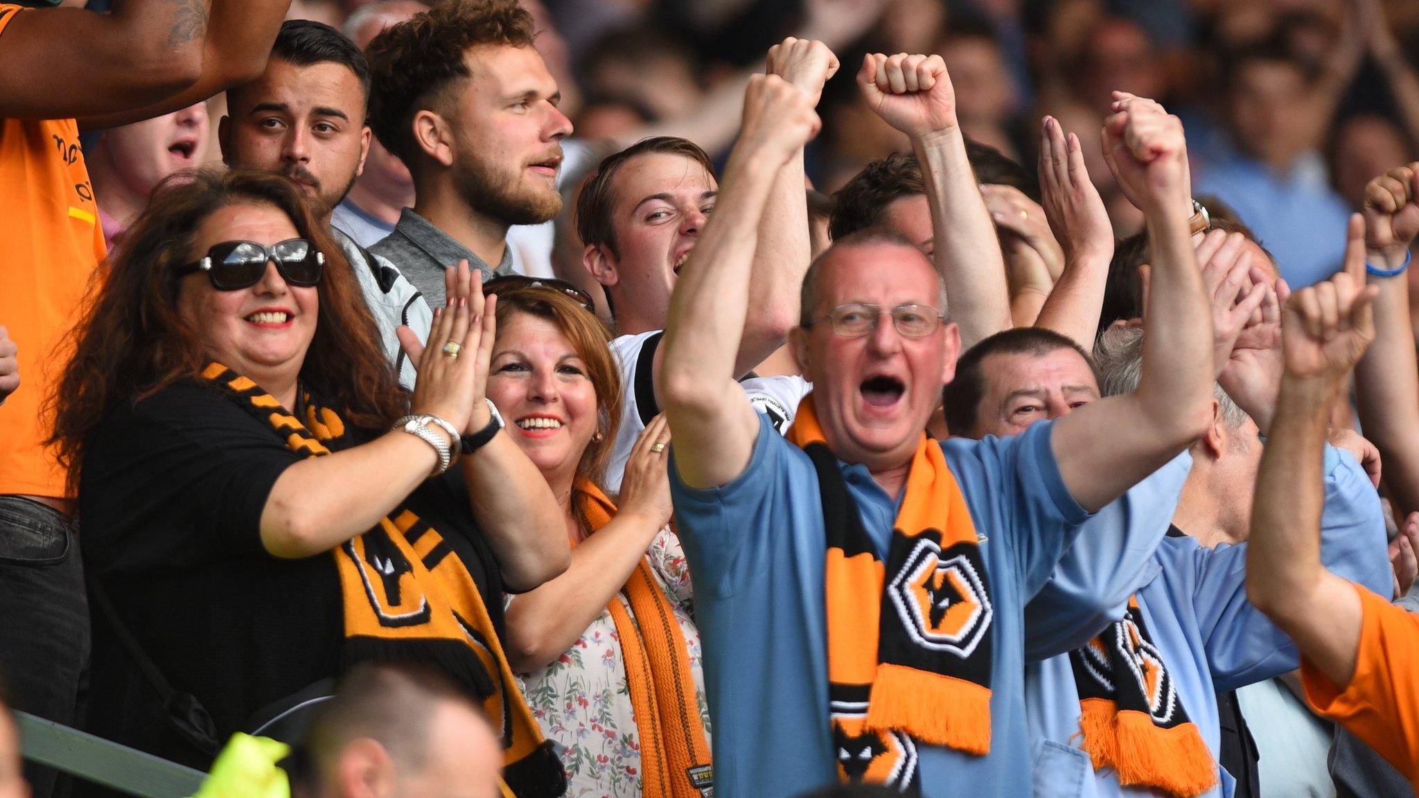 Wolves fans celebrate