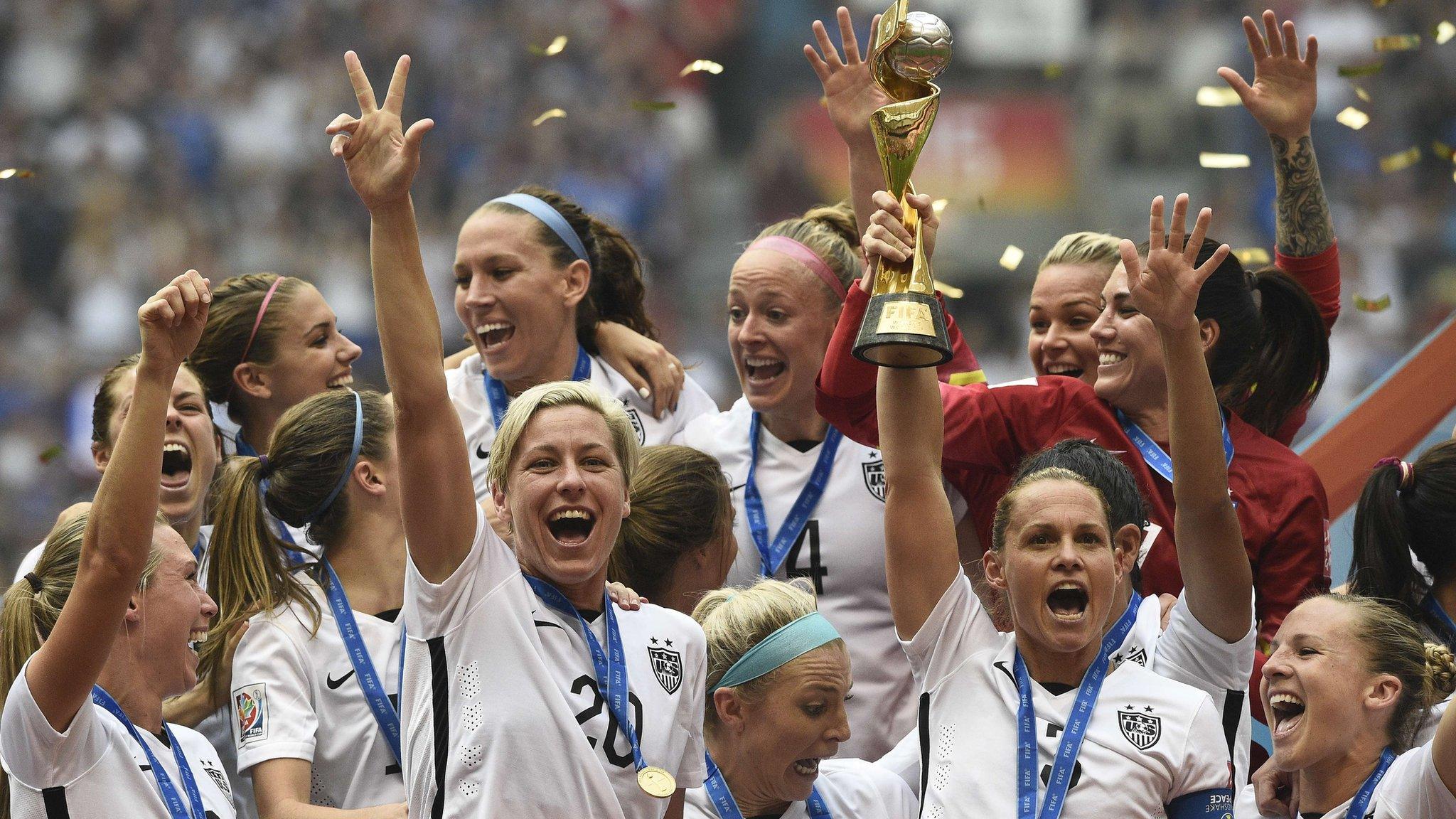 The Women's USA team celebrate their win