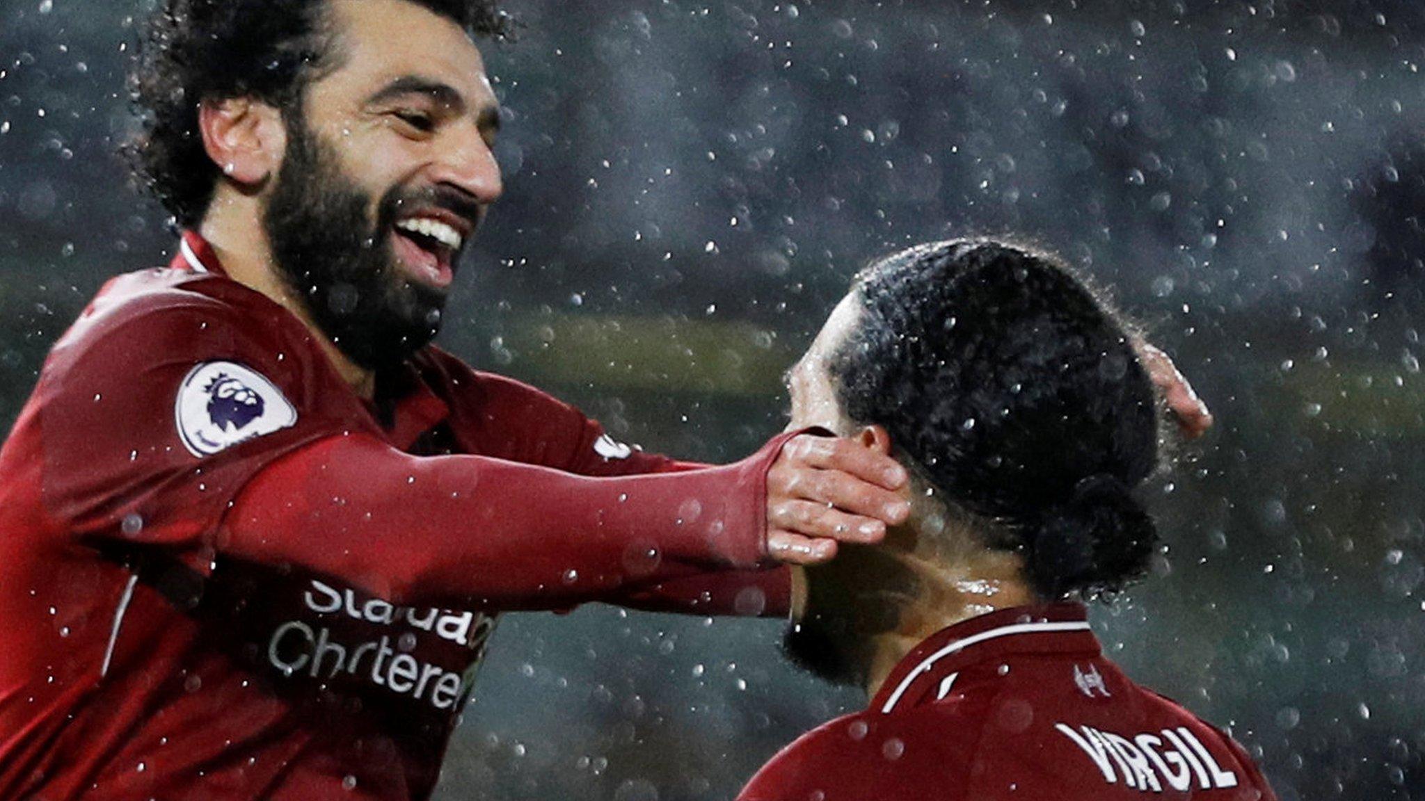 Mohamed Salah and Virgil van Dijk