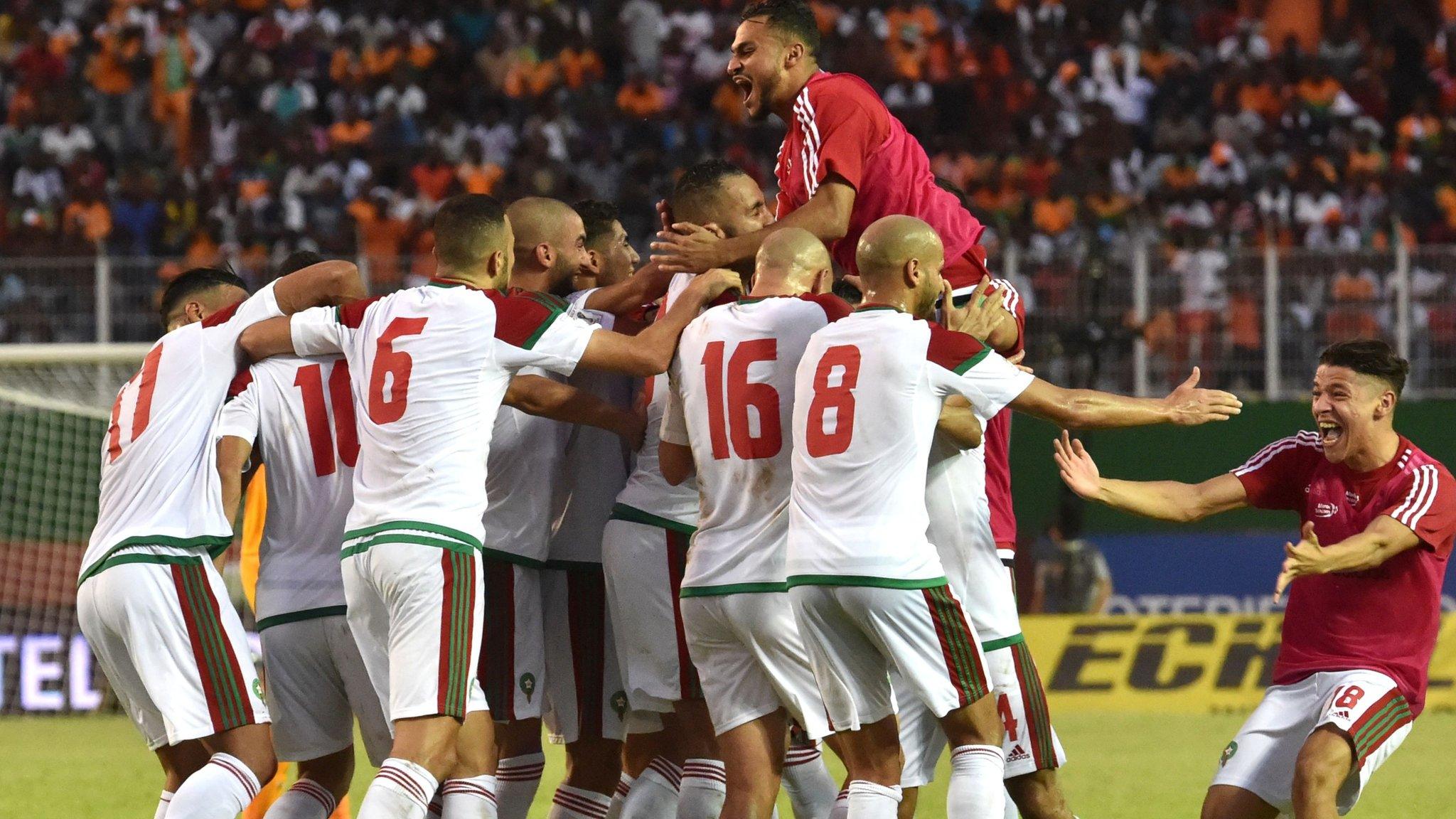 Morocco celebrate reaching the World Cup