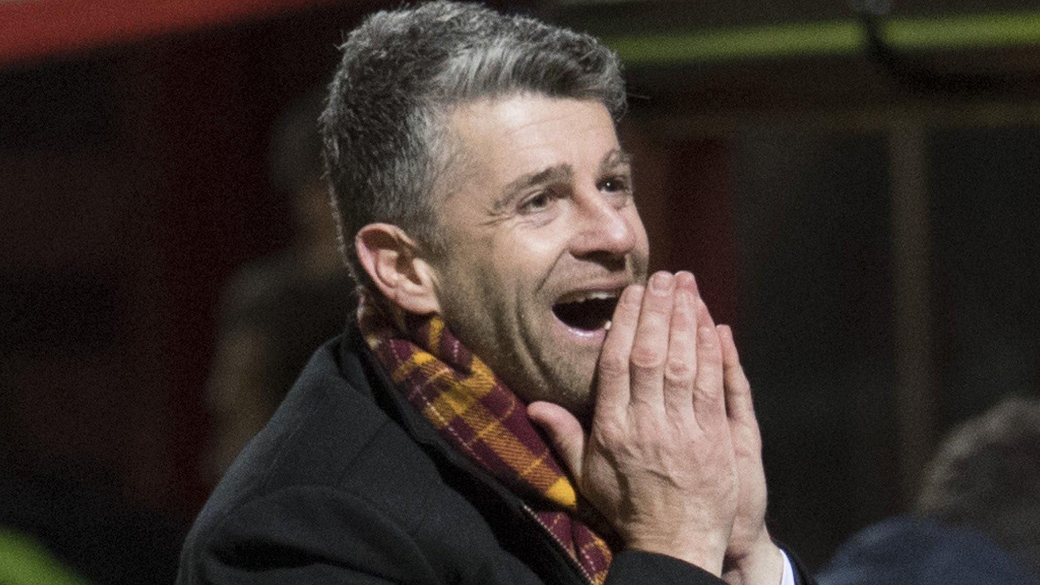 Motherwell manager Stephen Robinson after his side draw with Celtic