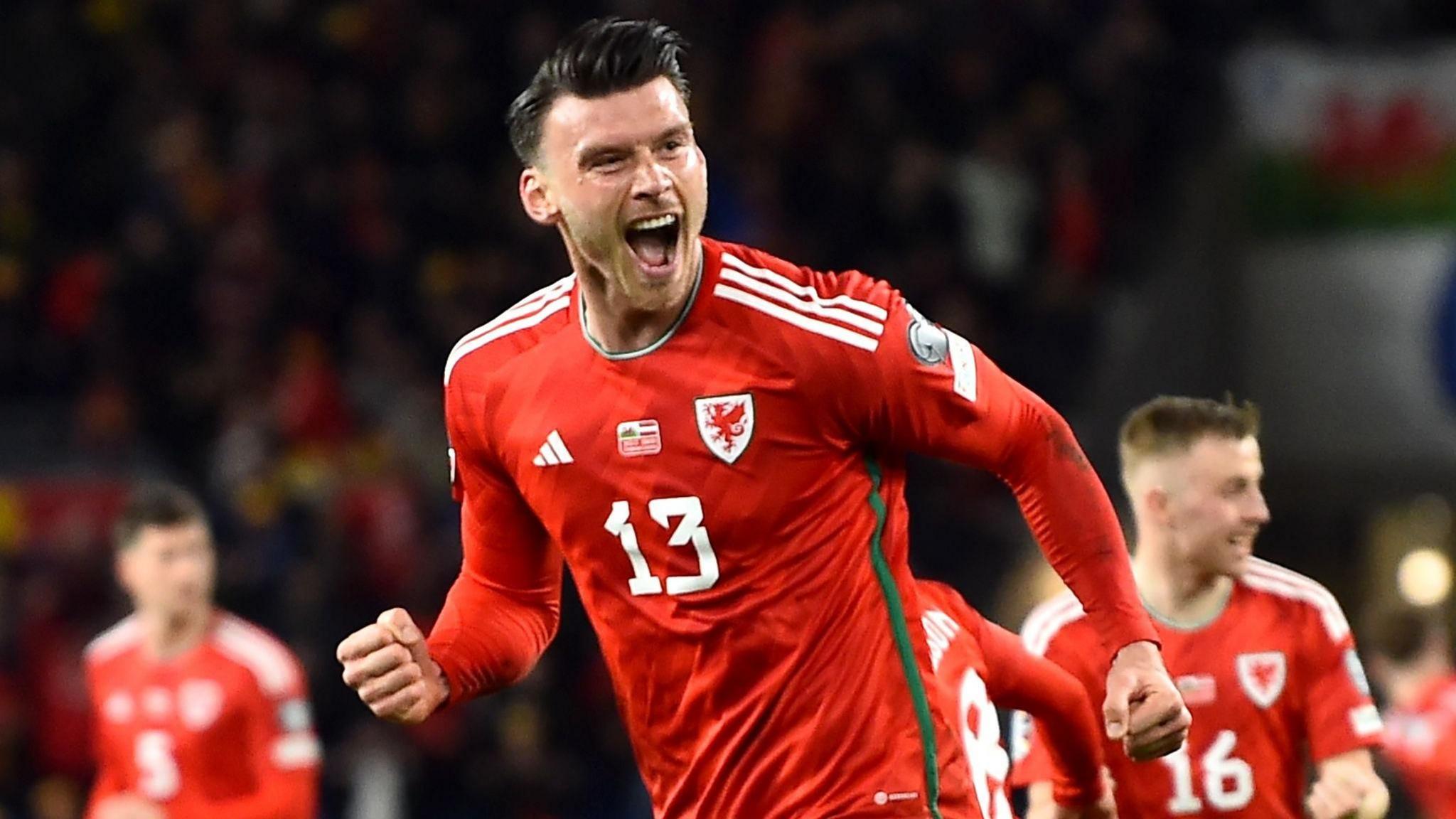 Striker Kieffer Moore has scored 13 goals in 47 appearances for Wales