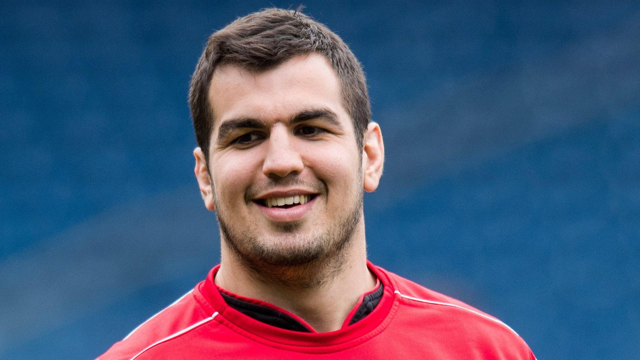 Stuart McInally smiles in training