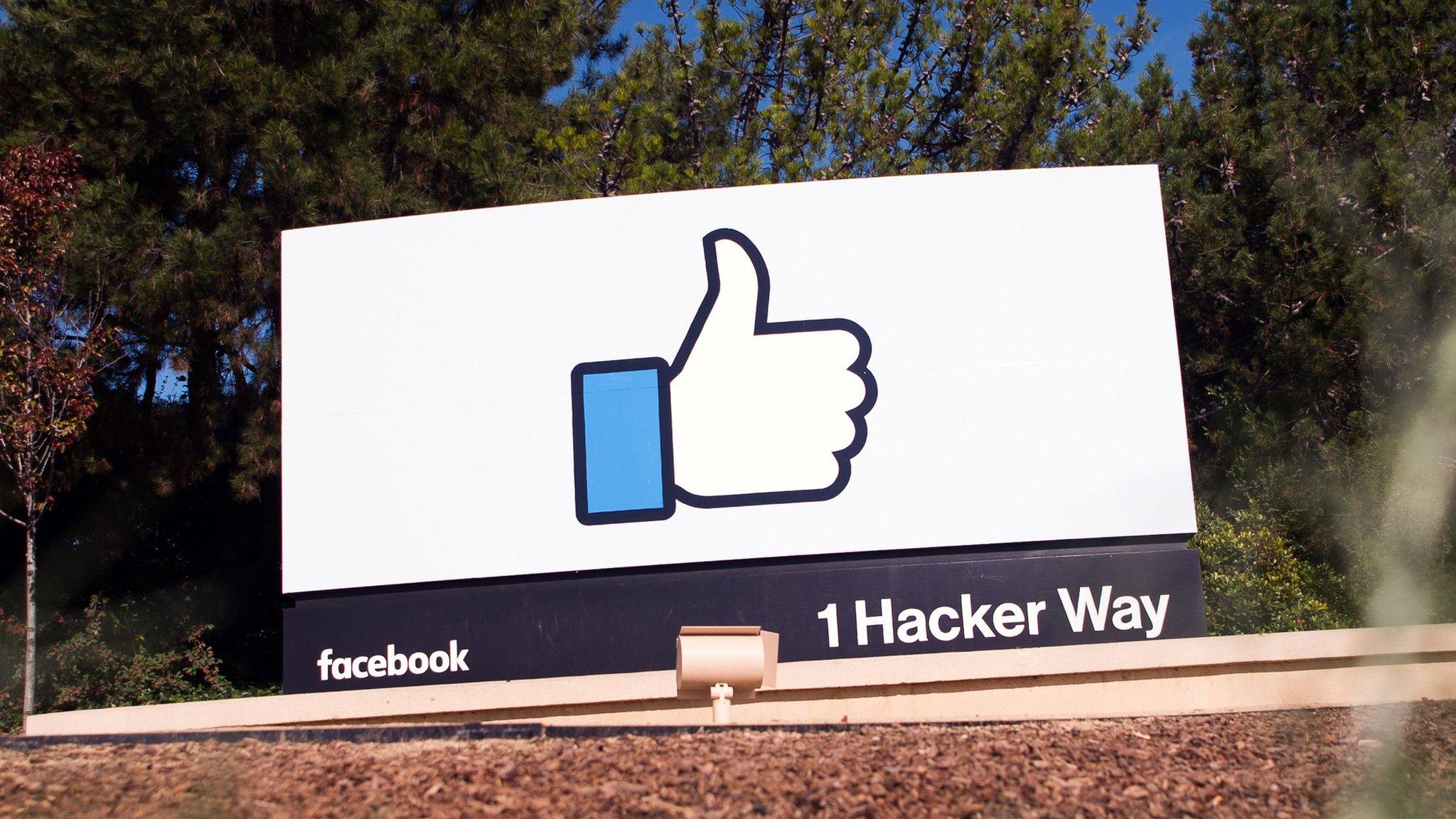 Facebook sign