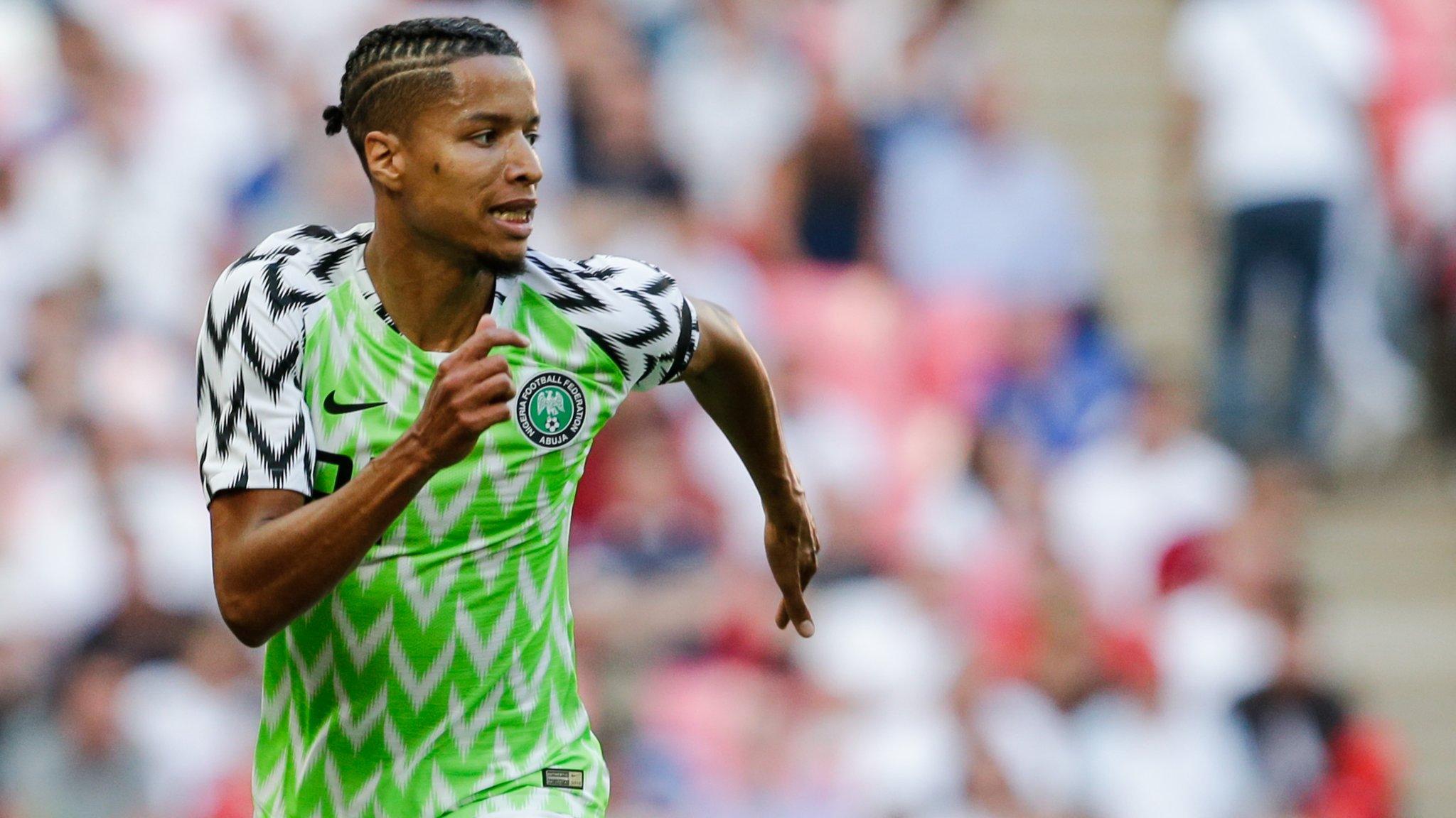 Tyronne Ebuehi in action for Nigeria