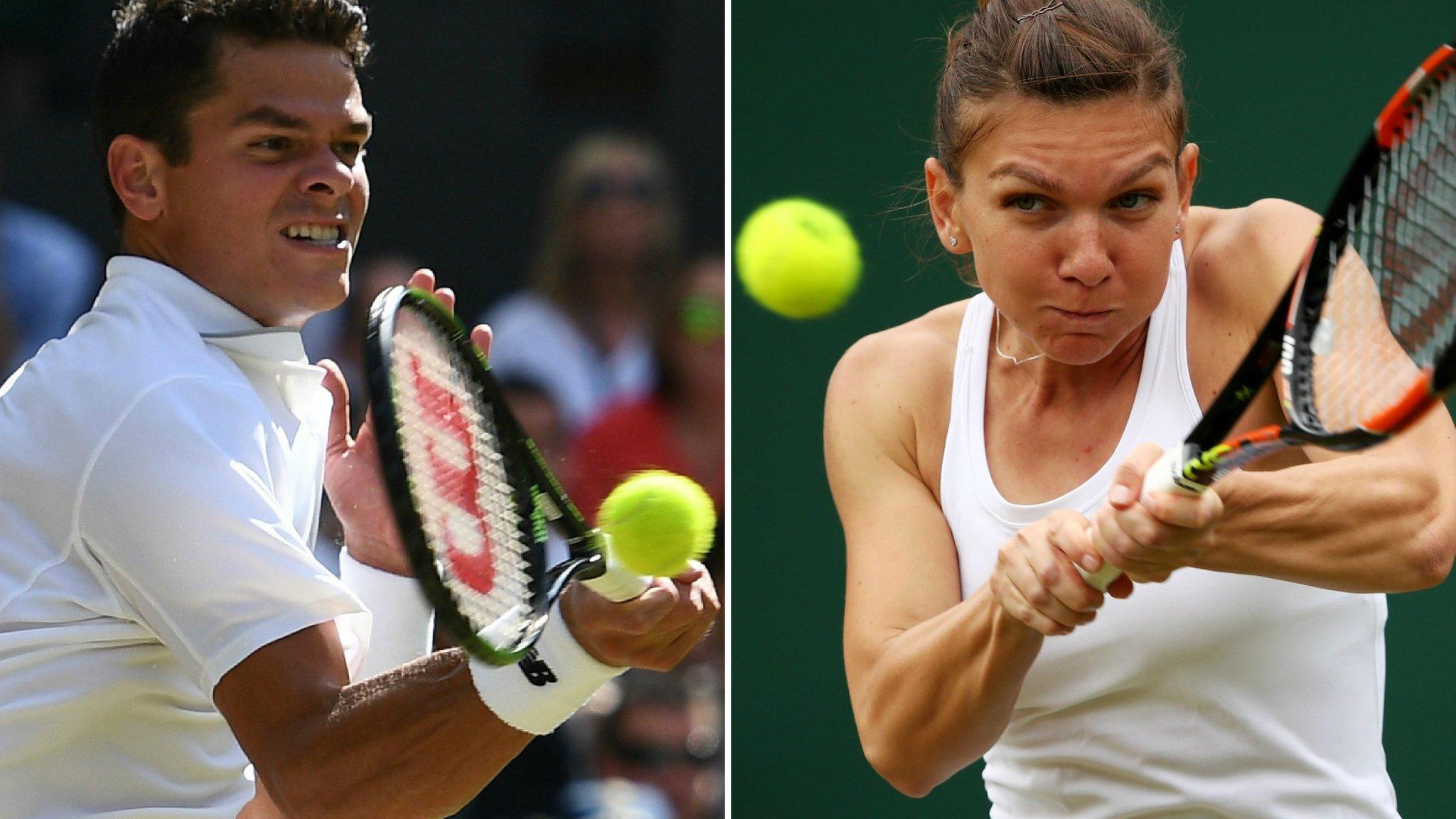 Milos Raonic and Simona Halep