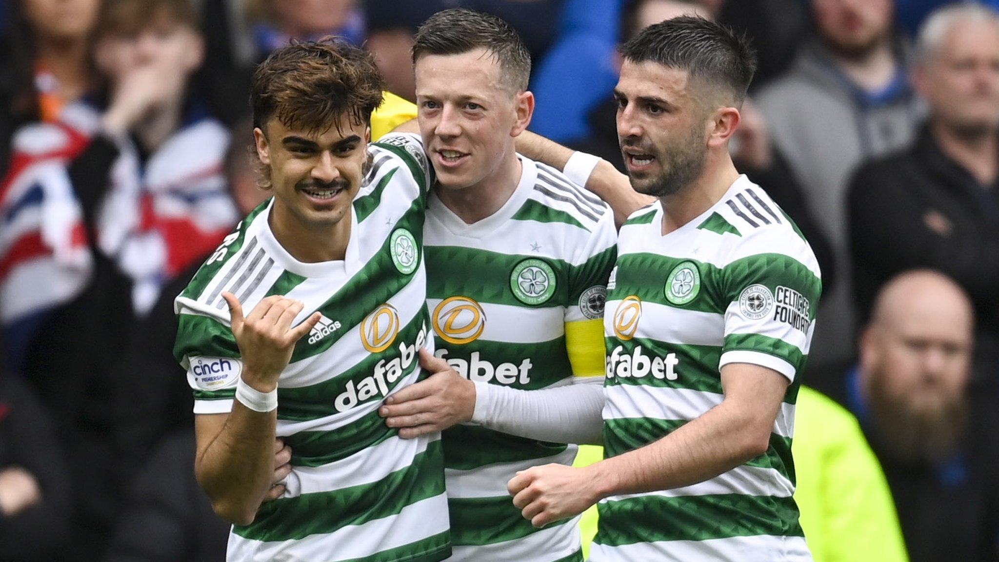 Celtic celebrate Jota's opening goal