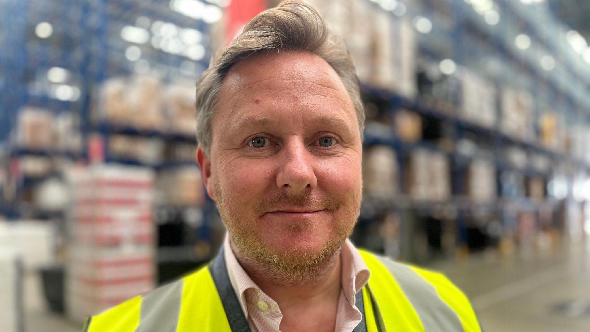 Andrew Baxter in his warehouse in Dartford