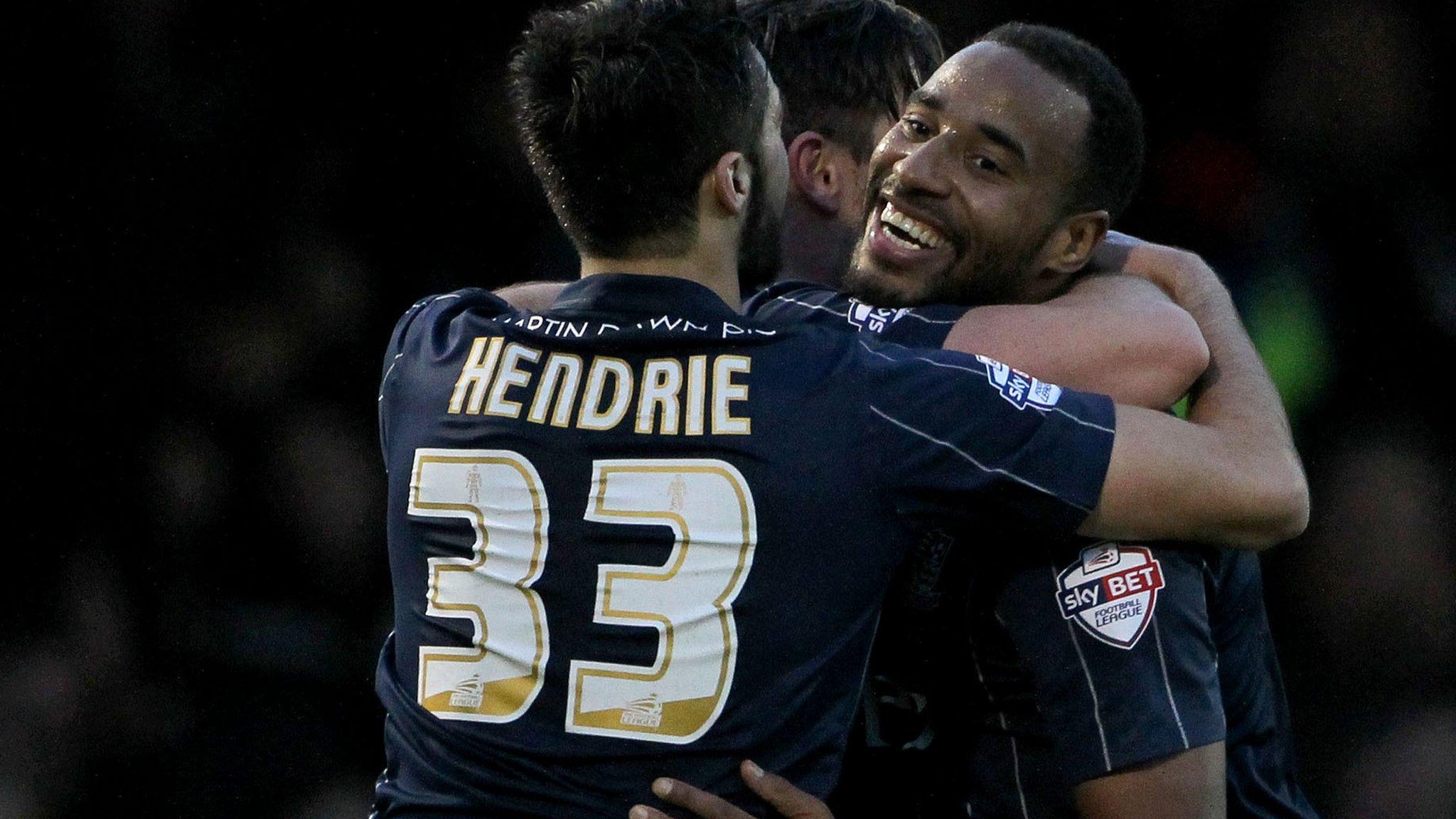 Tyrone Barnett celebrates scoring for Southend