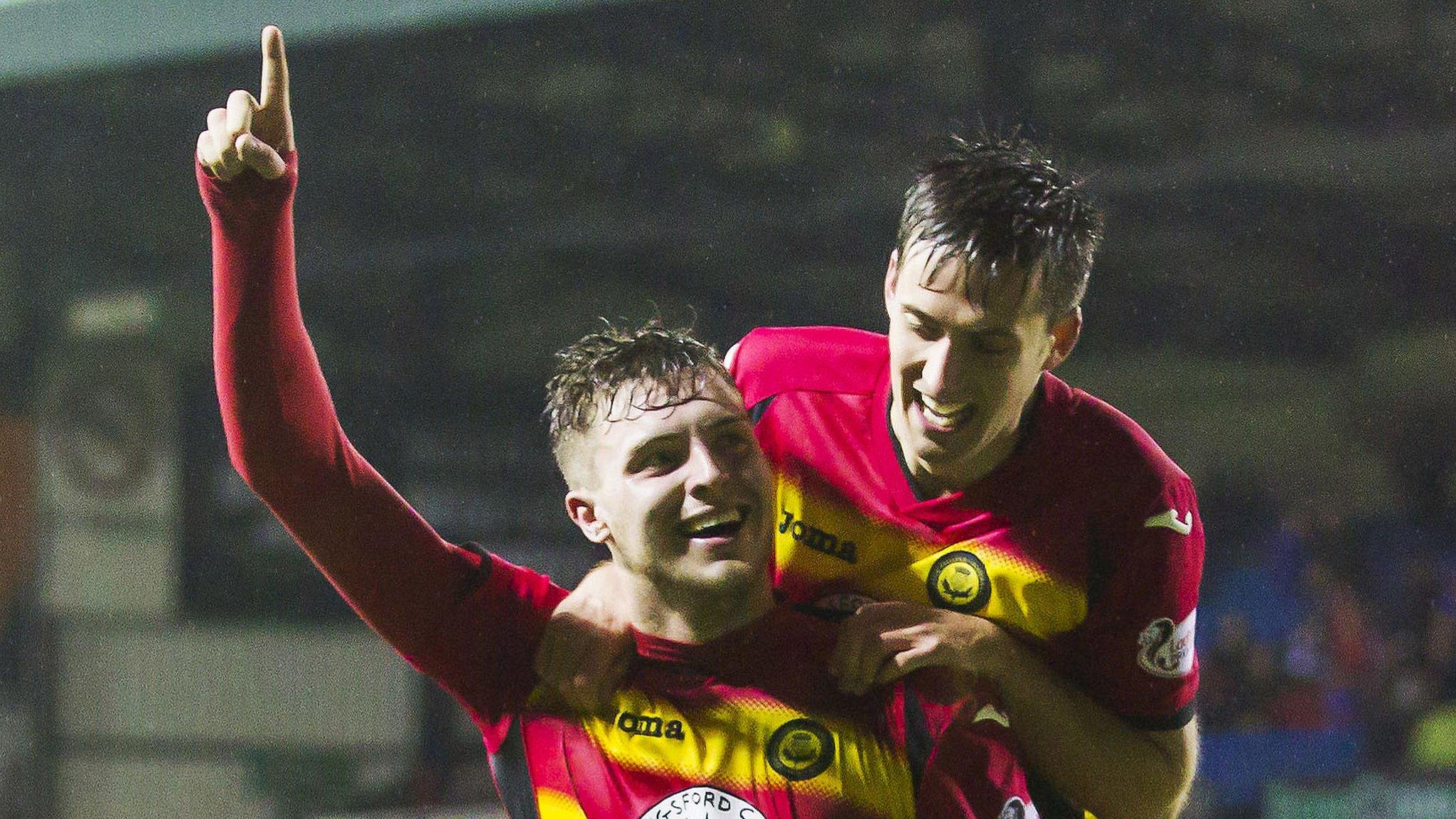 Partick Thistle players celebrating