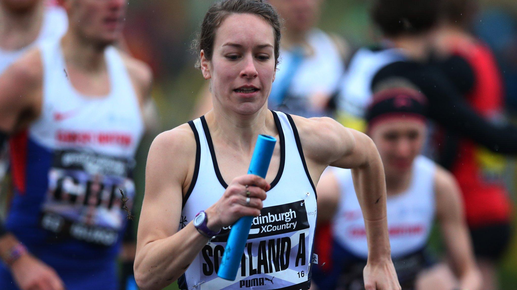 Steph Twell in action for Scotland at the 2016 Edinburgh Cross Country