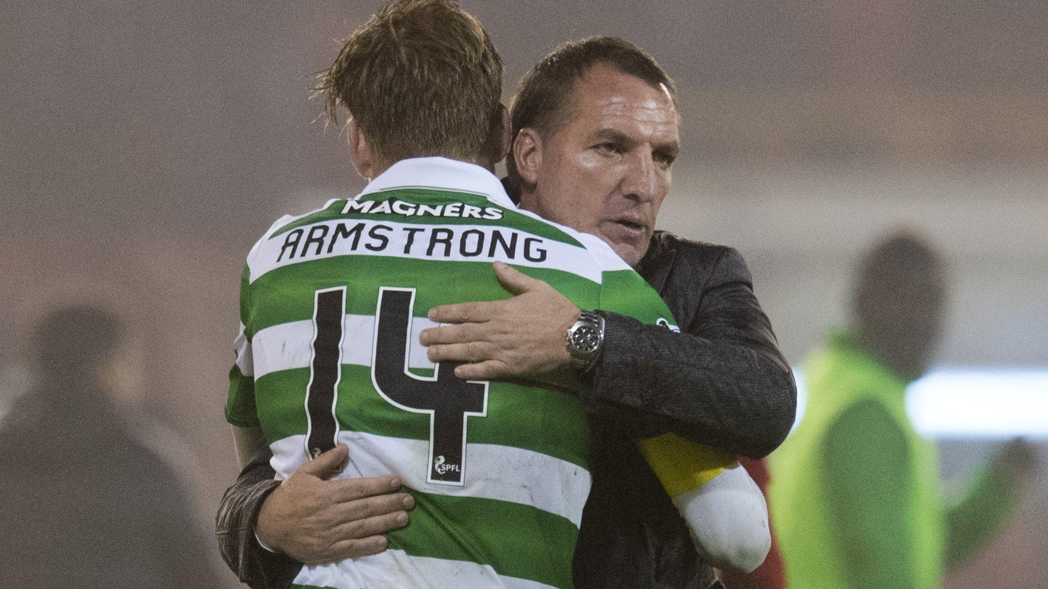 Brendan Rodgers embraces Celtic midfielder Stuart Armstrong