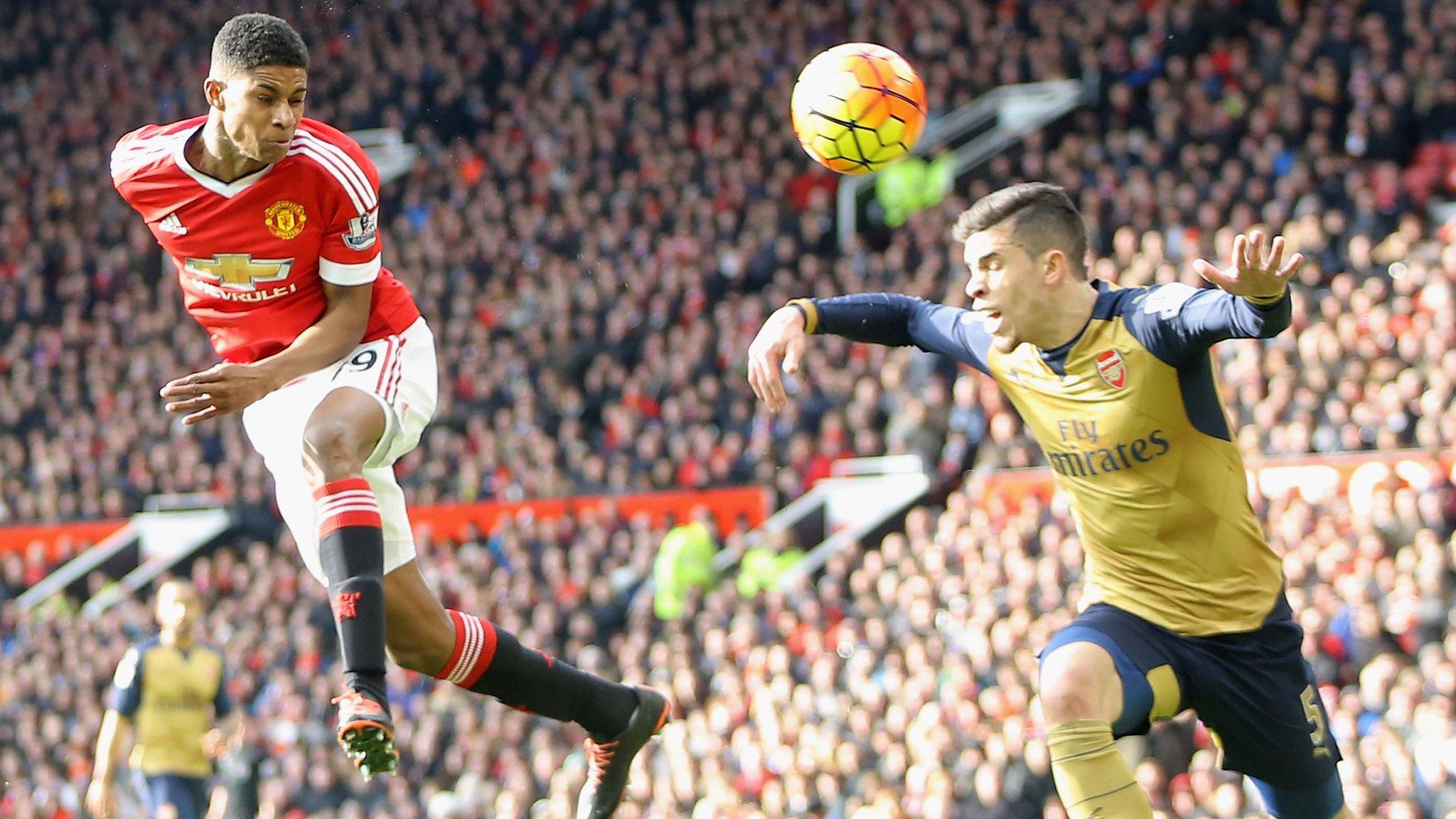 Marcus Rashford (left)